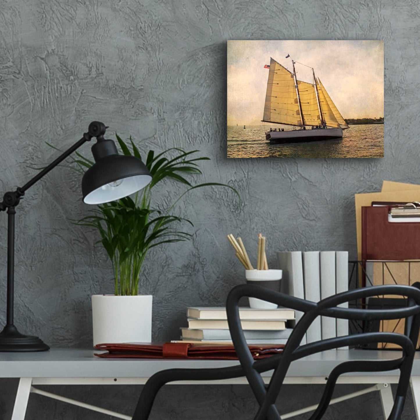 Epic Art 'Morning Sail' by Debra Van Swearingen, Acrylic Glass Wall Art,16x12