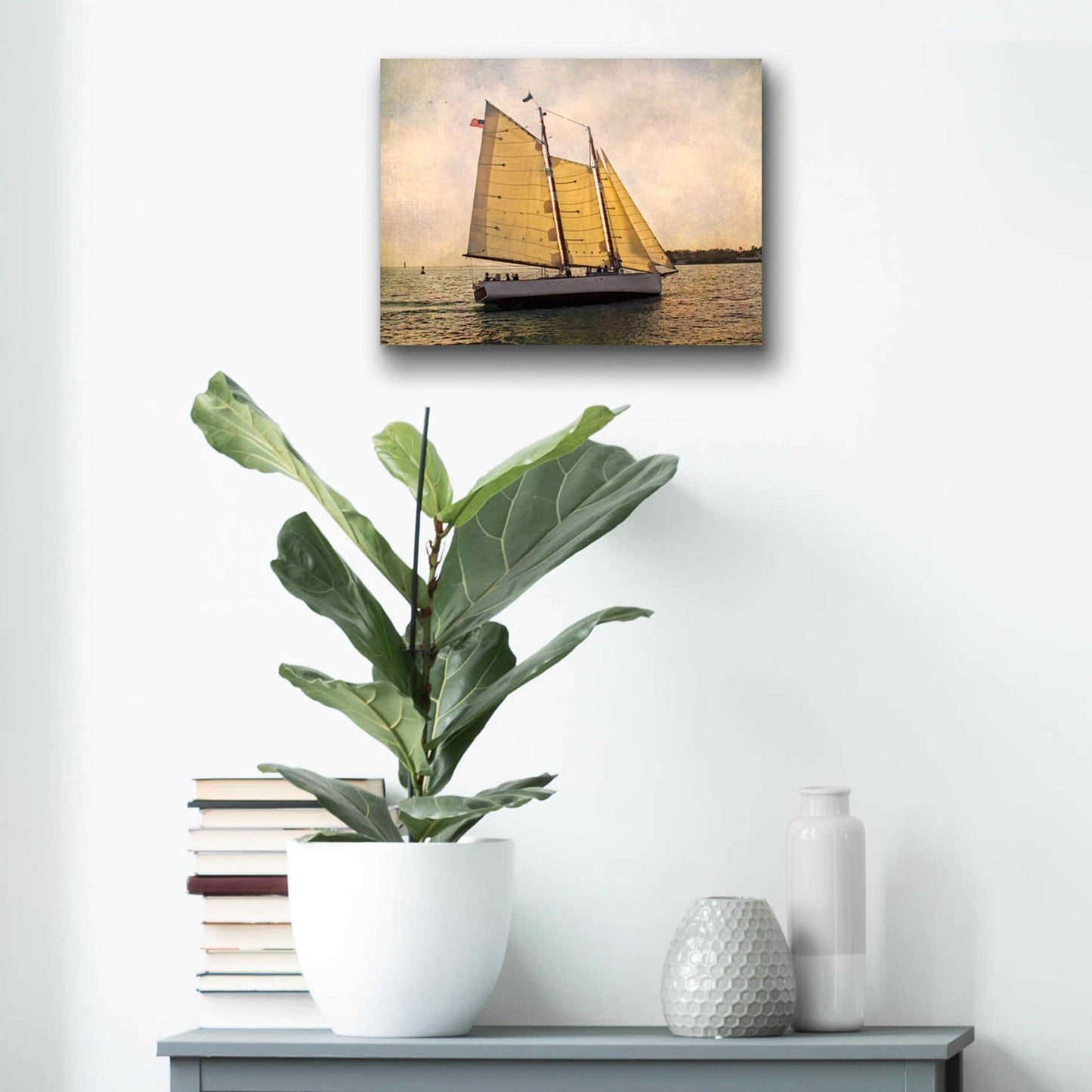 Epic Art 'Morning Sail' by Debra Van Swearingen, Acrylic Glass Wall Art,16x12