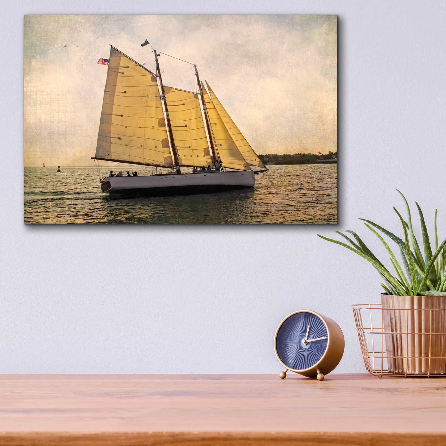 Epic Art 'Morning Sail' by Debra Van Swearingen, Acrylic Glass Wall Art,16x12