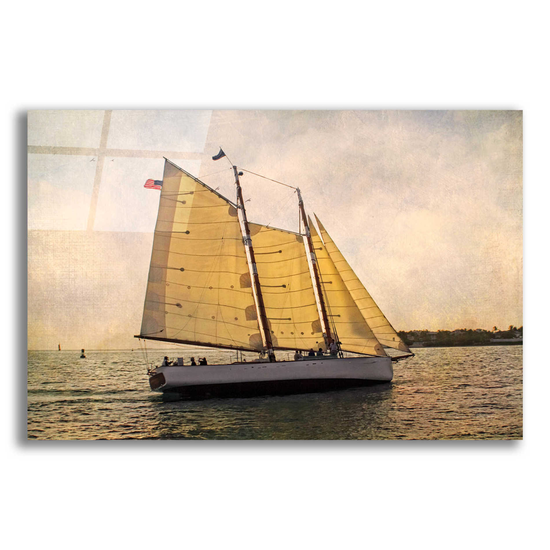 Epic Art 'Morning Sail' by Debra Van Swearingen, Acrylic Glass Wall Art,16x12