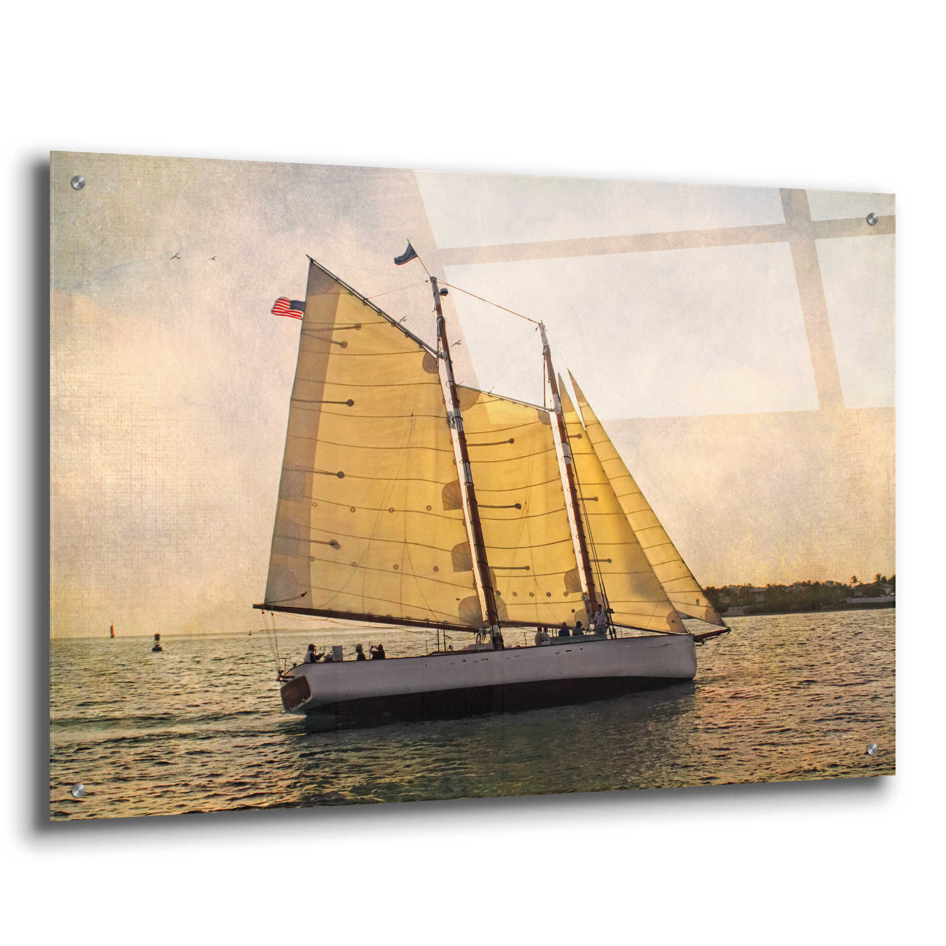 Epic Art 'Morning Sail' by Debra Van Swearingen, Acrylic Glass Wall Art,36x24