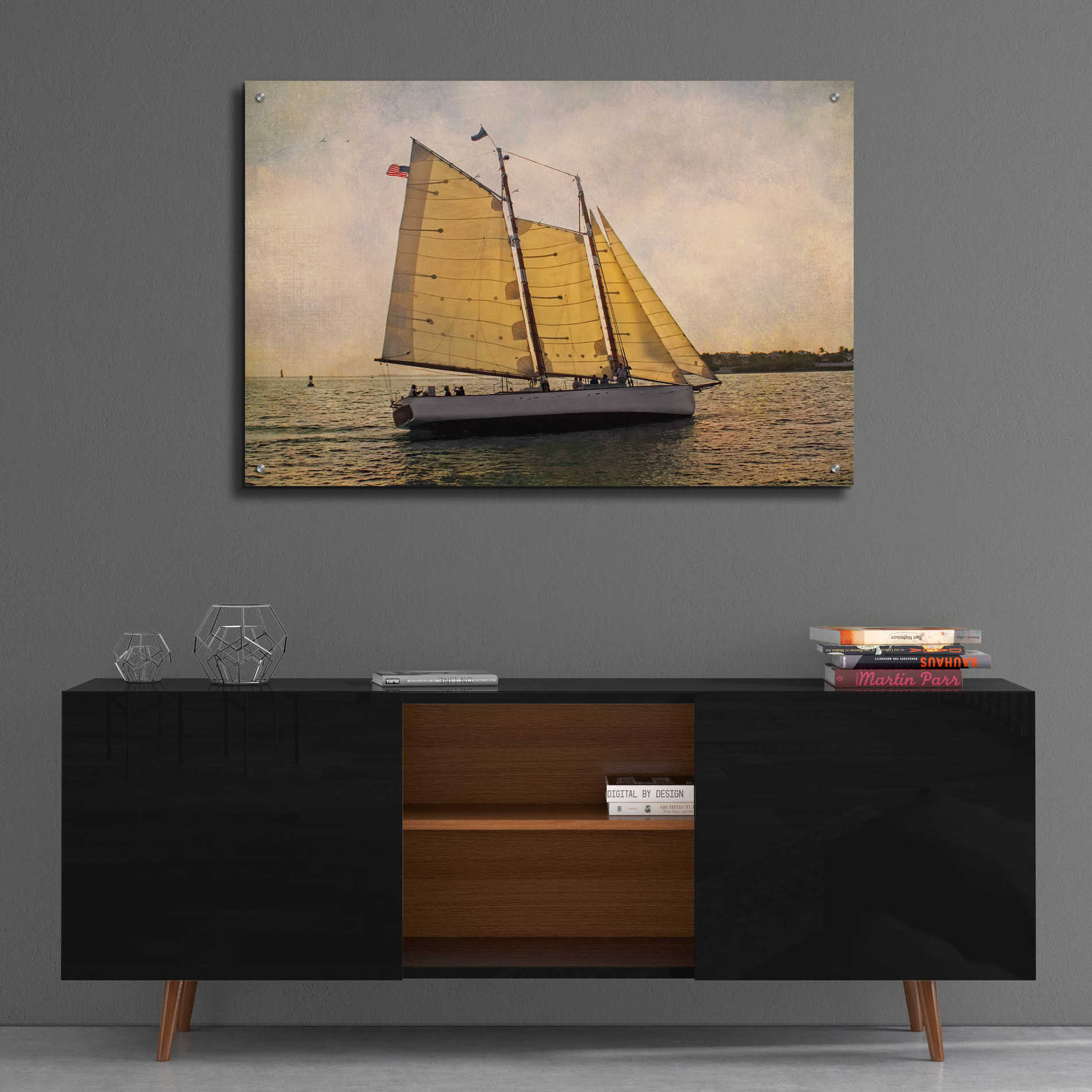 Epic Art 'Morning Sail' by Debra Van Swearingen, Acrylic Glass Wall Art,36x24