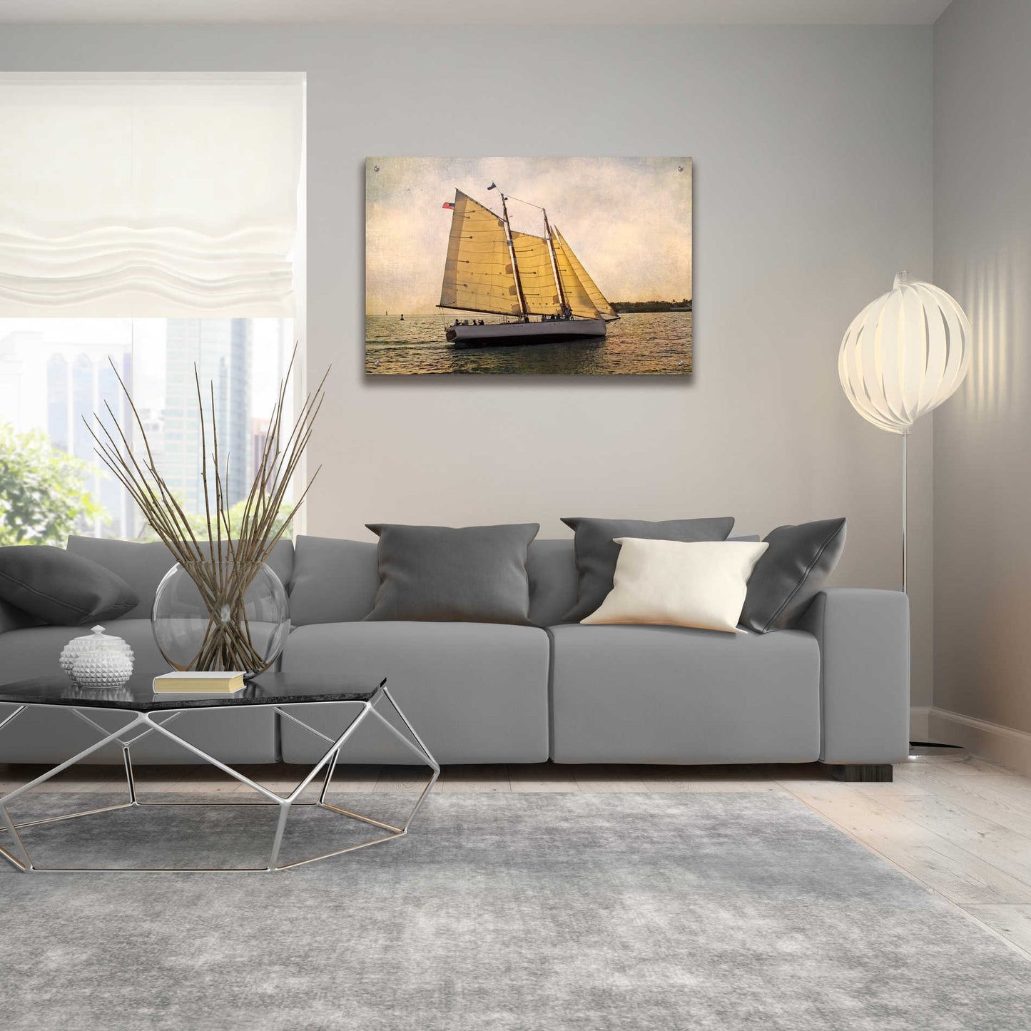 Epic Art 'Morning Sail' by Debra Van Swearingen, Acrylic Glass Wall Art,36x24