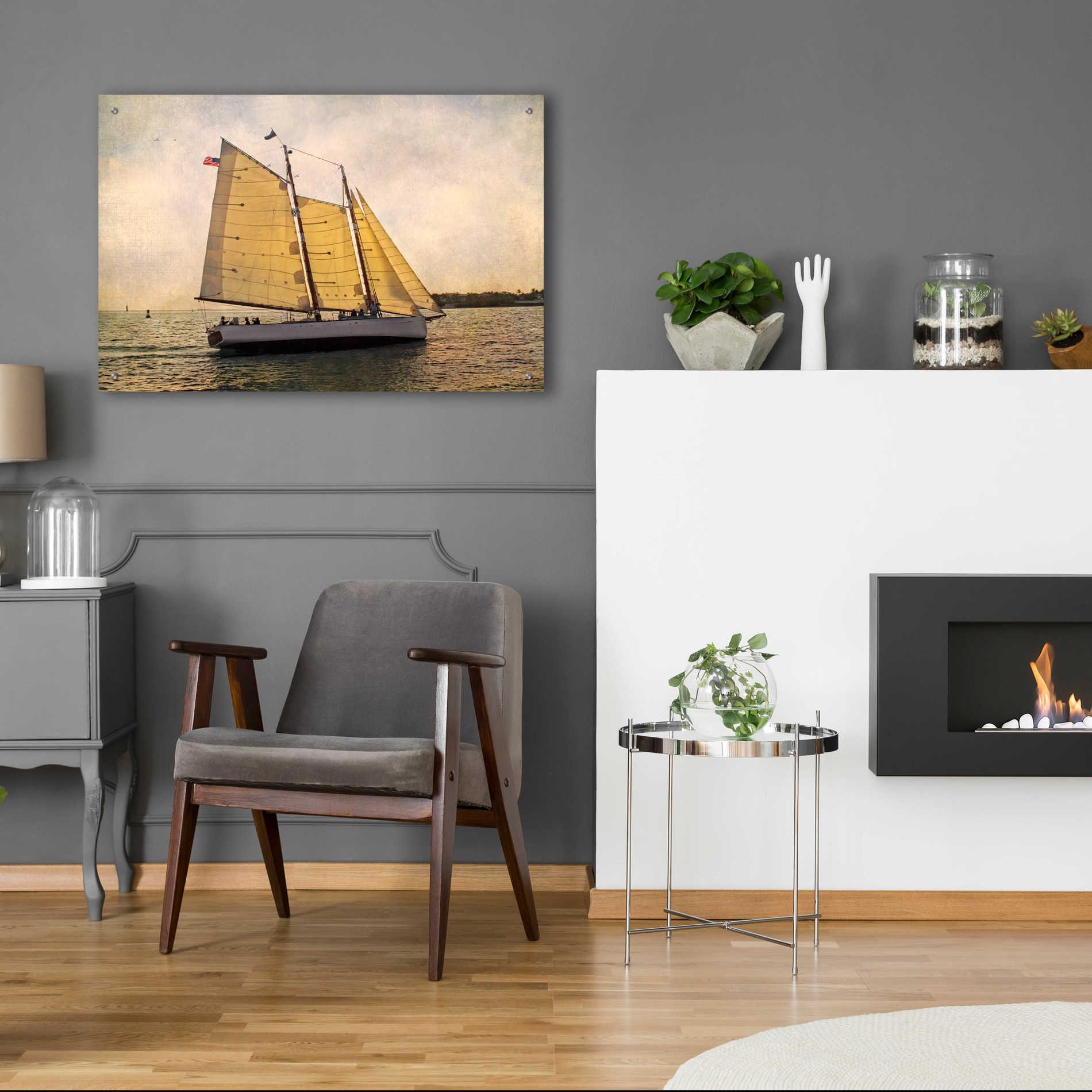 Epic Art 'Morning Sail' by Debra Van Swearingen, Acrylic Glass Wall Art,36x24