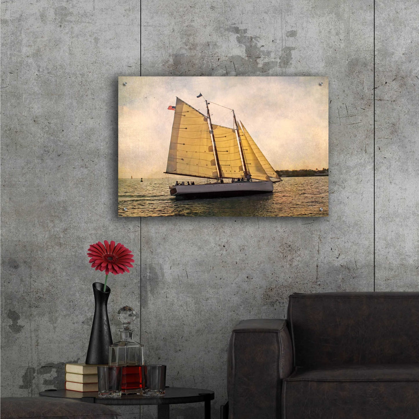 Epic Art 'Morning Sail' by Debra Van Swearingen, Acrylic Glass Wall Art,36x24