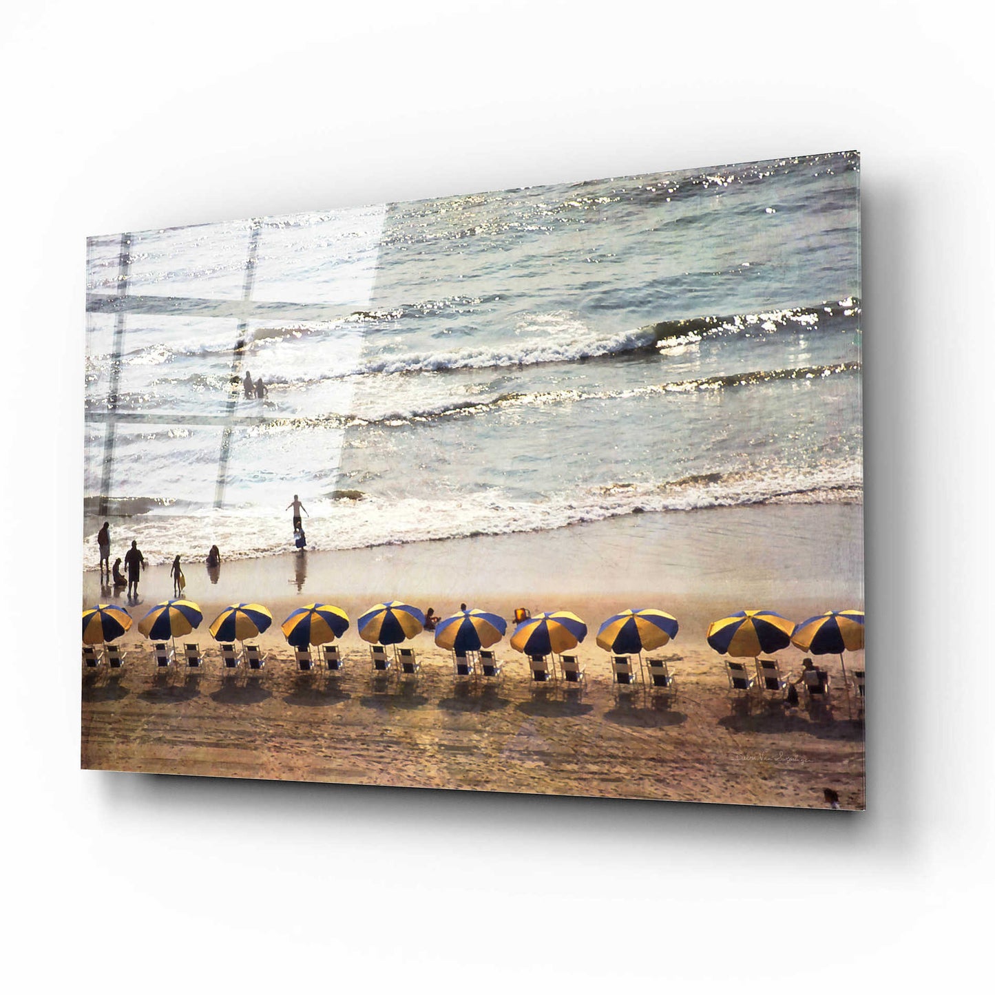 Epic Art 'A Day At The Beach' by Debra Van Swearingen, Acrylic Glass Wall Art,16x12