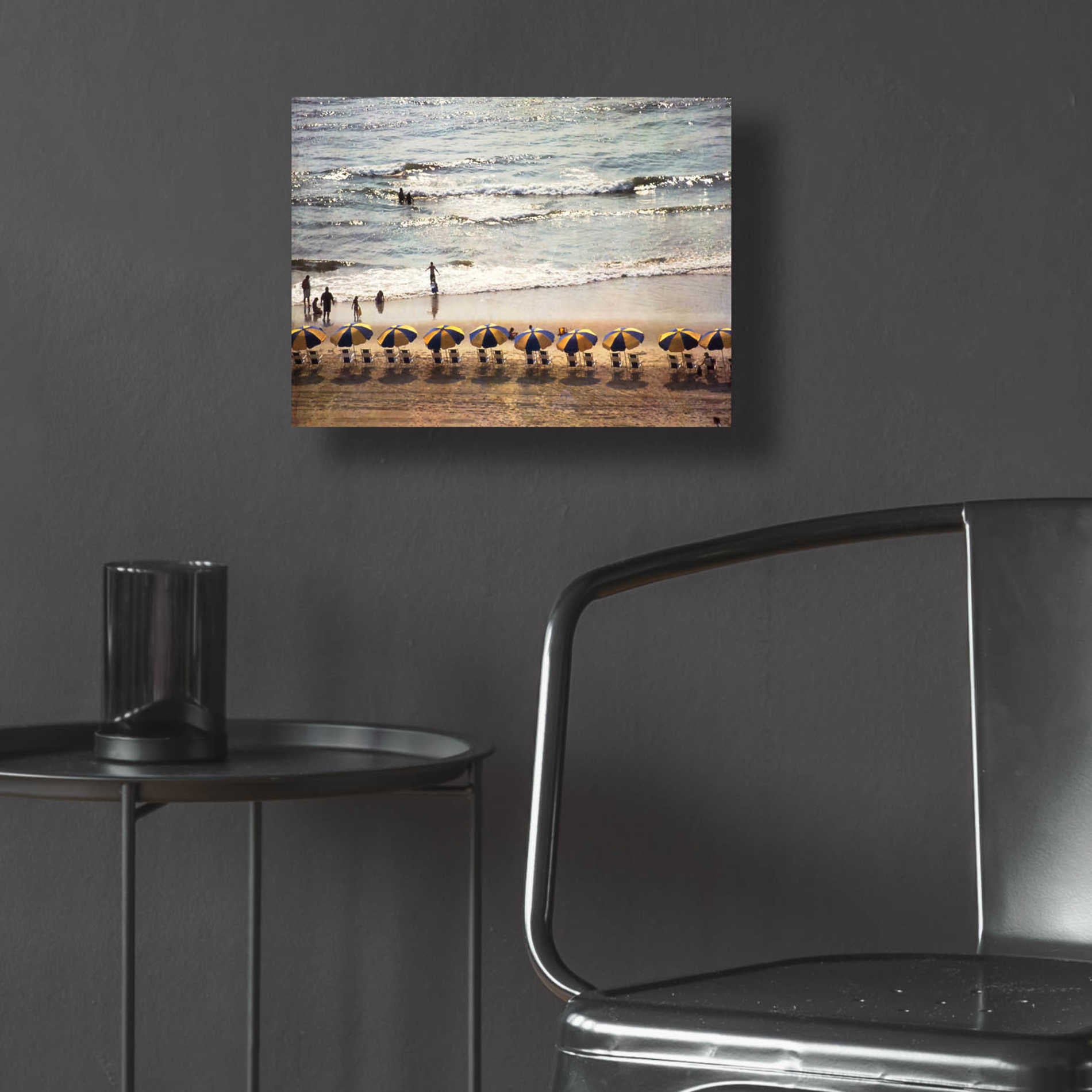 Epic Art 'A Day At The Beach' by Debra Van Swearingen, Acrylic Glass Wall Art,16x12