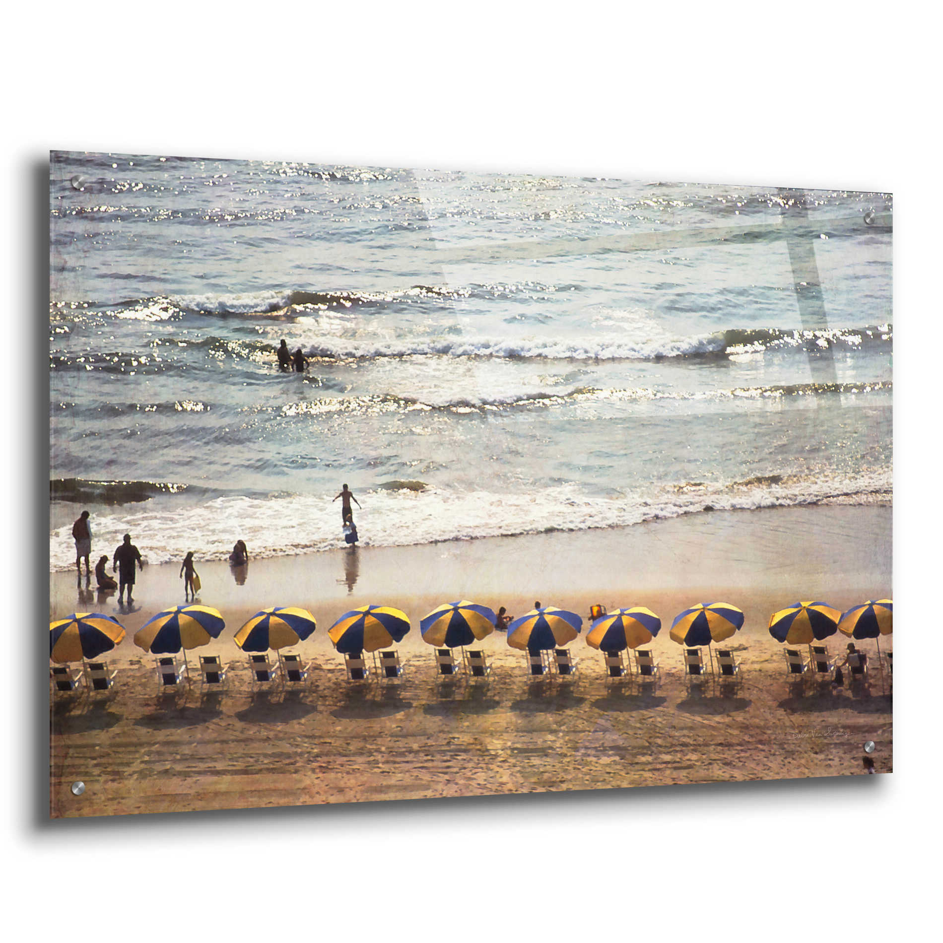 Epic Art 'A Day At The Beach' by Debra Van Swearingen, Acrylic Glass Wall Art,36x24
