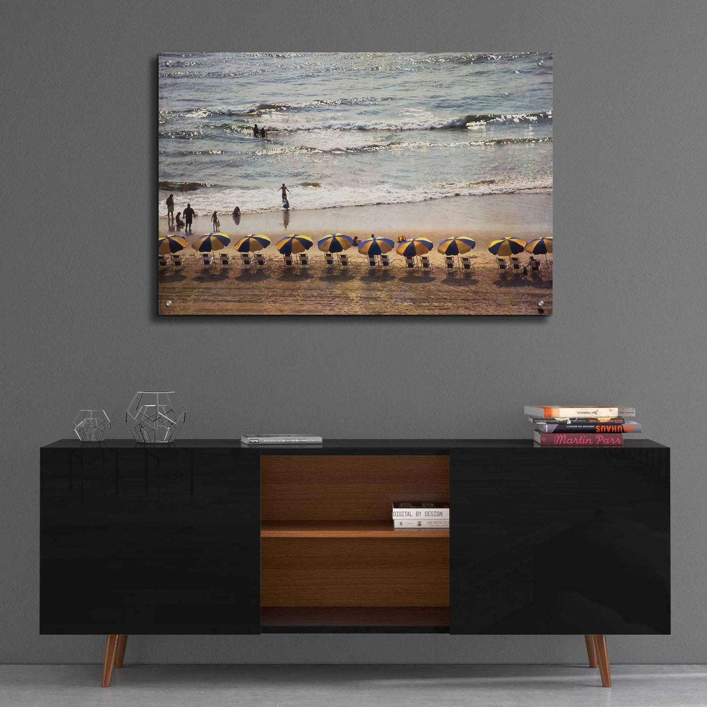 Epic Art 'A Day At The Beach' by Debra Van Swearingen, Acrylic Glass Wall Art,36x24