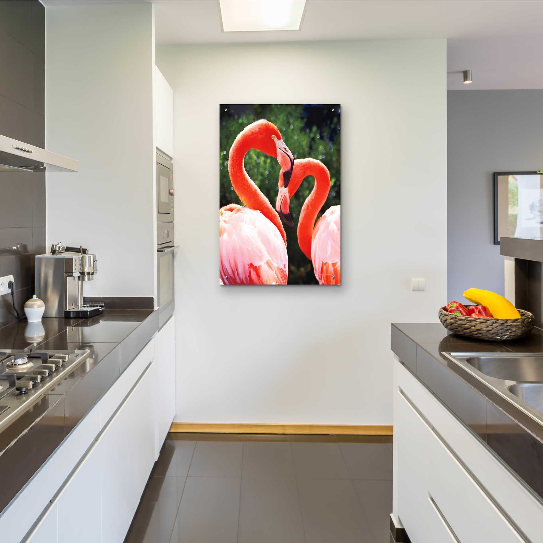 Epic Art 'Flamingo II' by Debra Van Swearingen, Acrylic Glass Wall Art,24x36