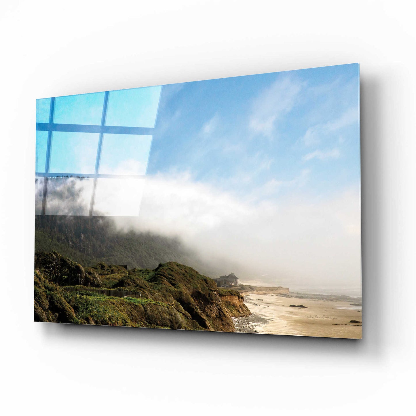 Epic Art 'Coastal Fog' by Debra Van Swearingen, Acrylic Glass Wall Art,16x12