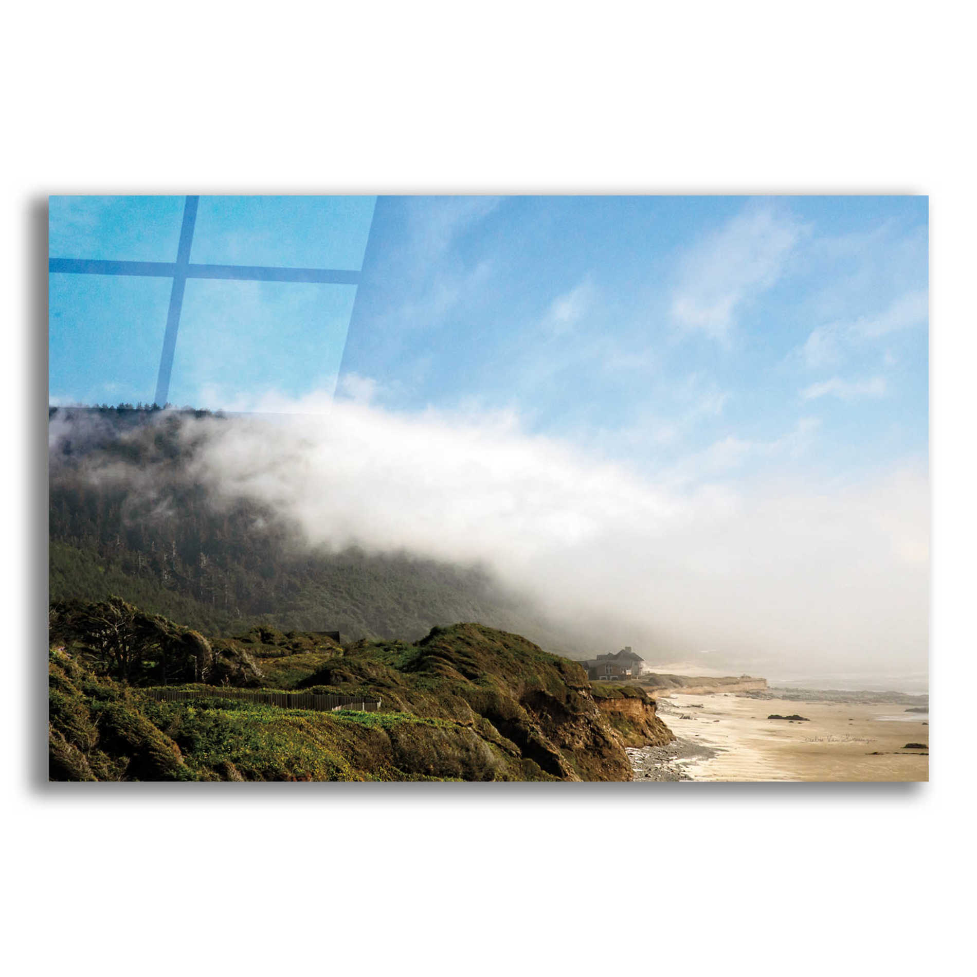 Epic Art 'Coastal Fog' by Debra Van Swearingen, Acrylic Glass Wall Art,16x12