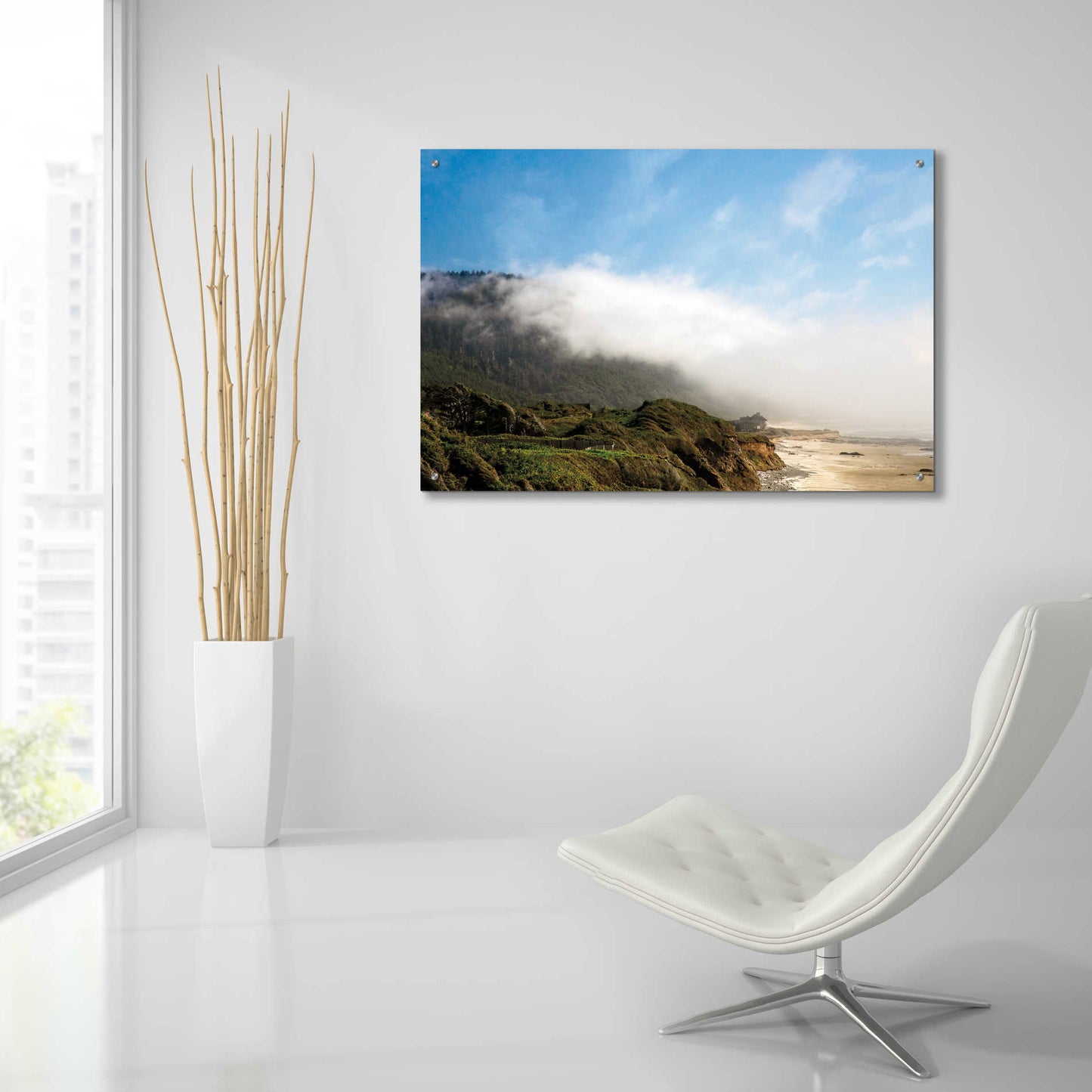 Epic Art 'Coastal Fog' by Debra Van Swearingen, Acrylic Glass Wall Art,36x24