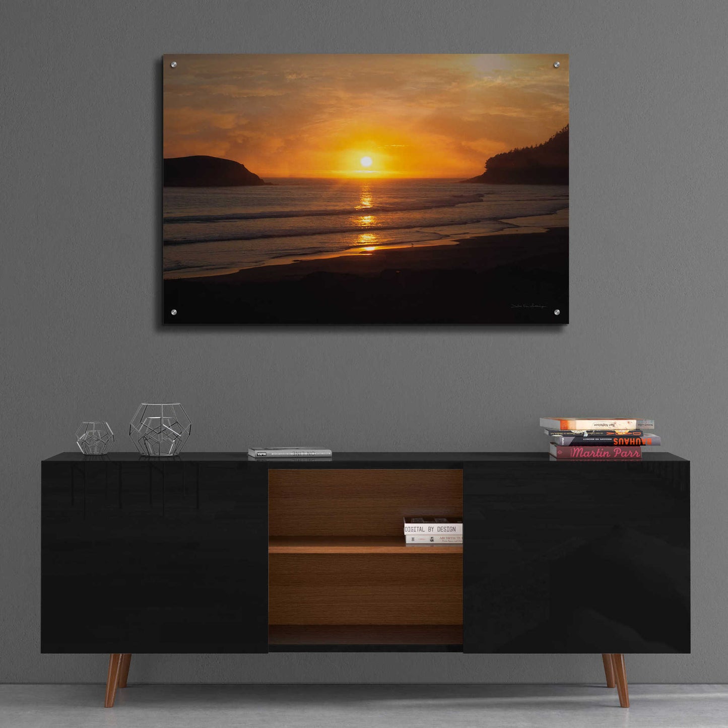 Epic Art 'Ocean Sunset' by Debra Van Swearingen, Acrylic Glass Wall Art,36x24