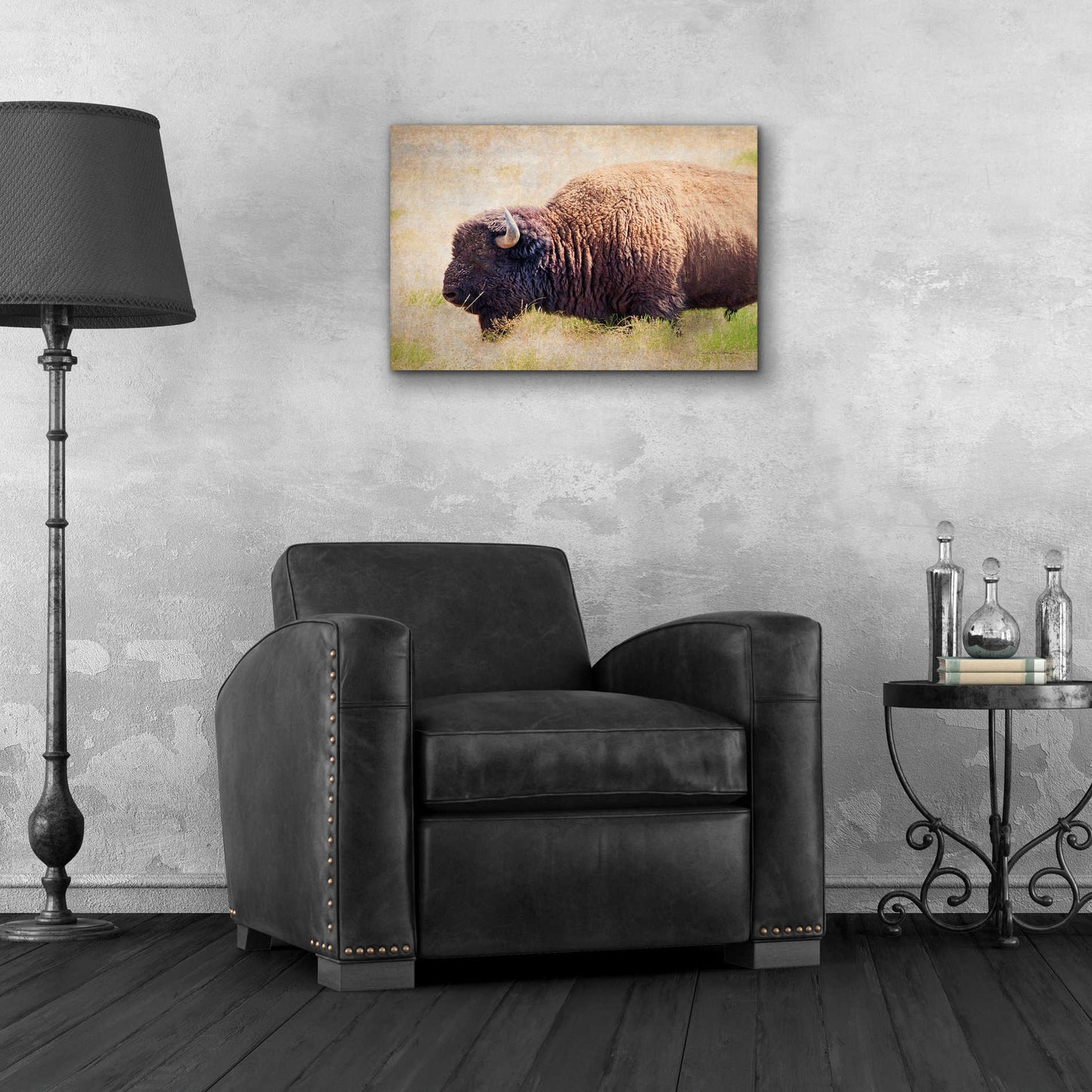 Epic Art 'Buffalo II' by Debra Van Swearingen, Acrylic Glass Wall Art,24x16