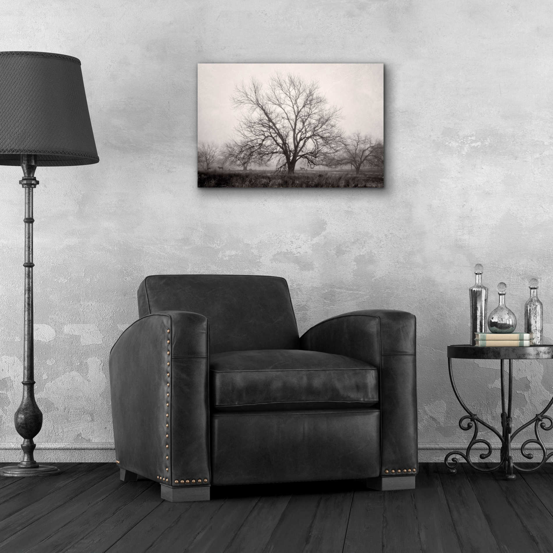 Epic Art 'Morning Calm I BW' by Debra Van Swearingen, Acrylic Glass Wall Art,24x16