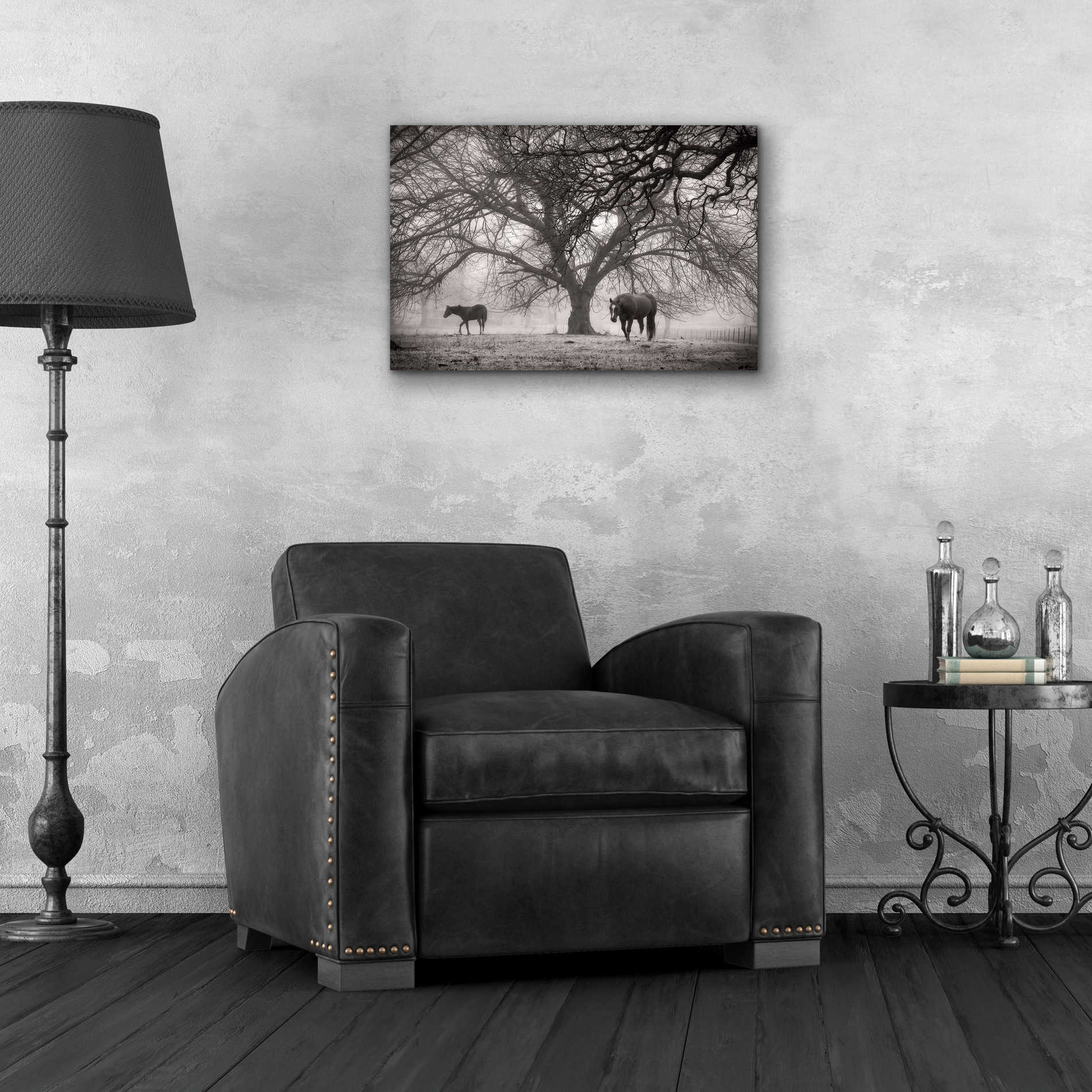 Epic Art 'Morning Calm II BW' by Debra Van Swearingen, Acrylic Glass Wall Art,24x16