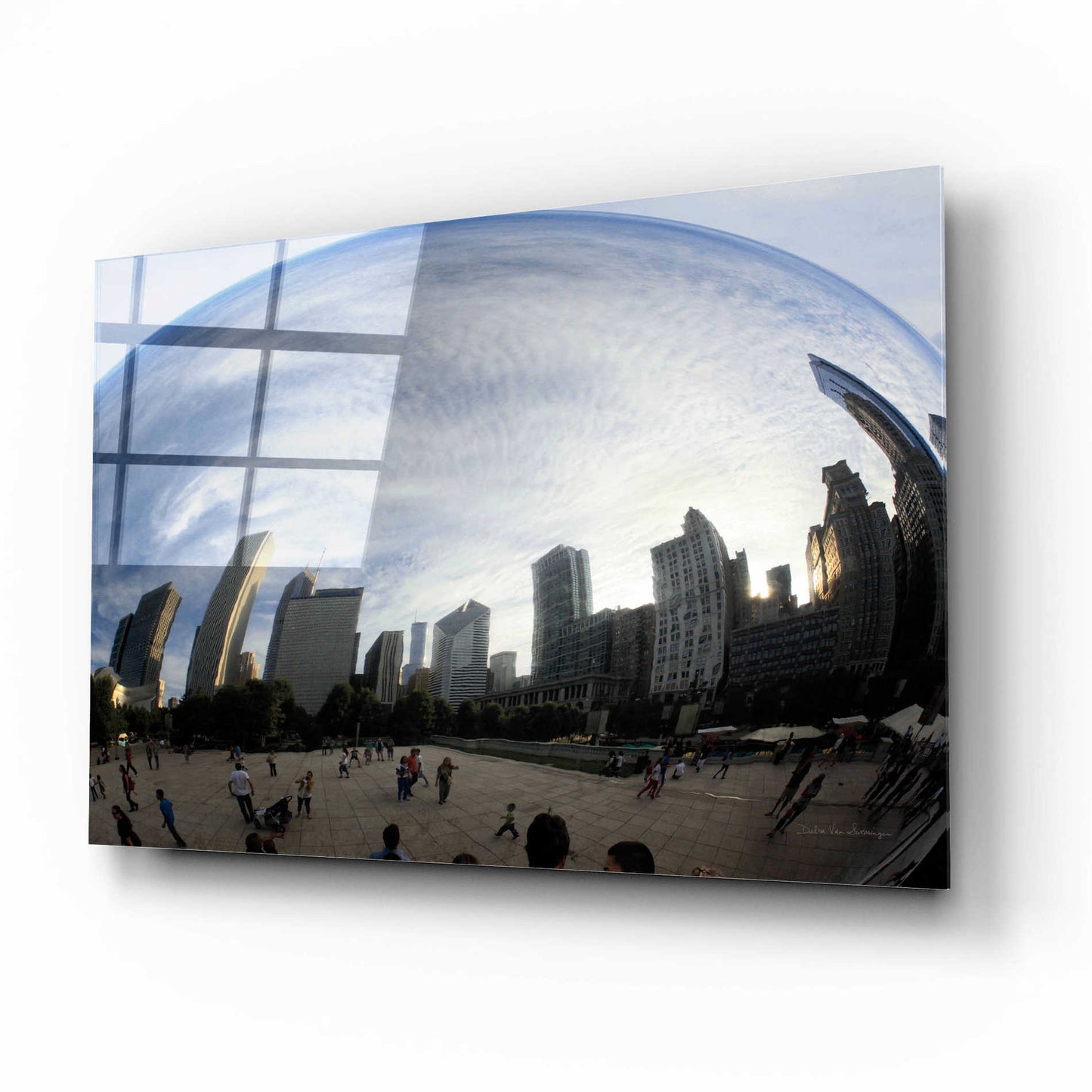 Epic Art 'The Bean Chicago' by Debra Van Swearingen, Acrylic Glass Wall Art,16x12