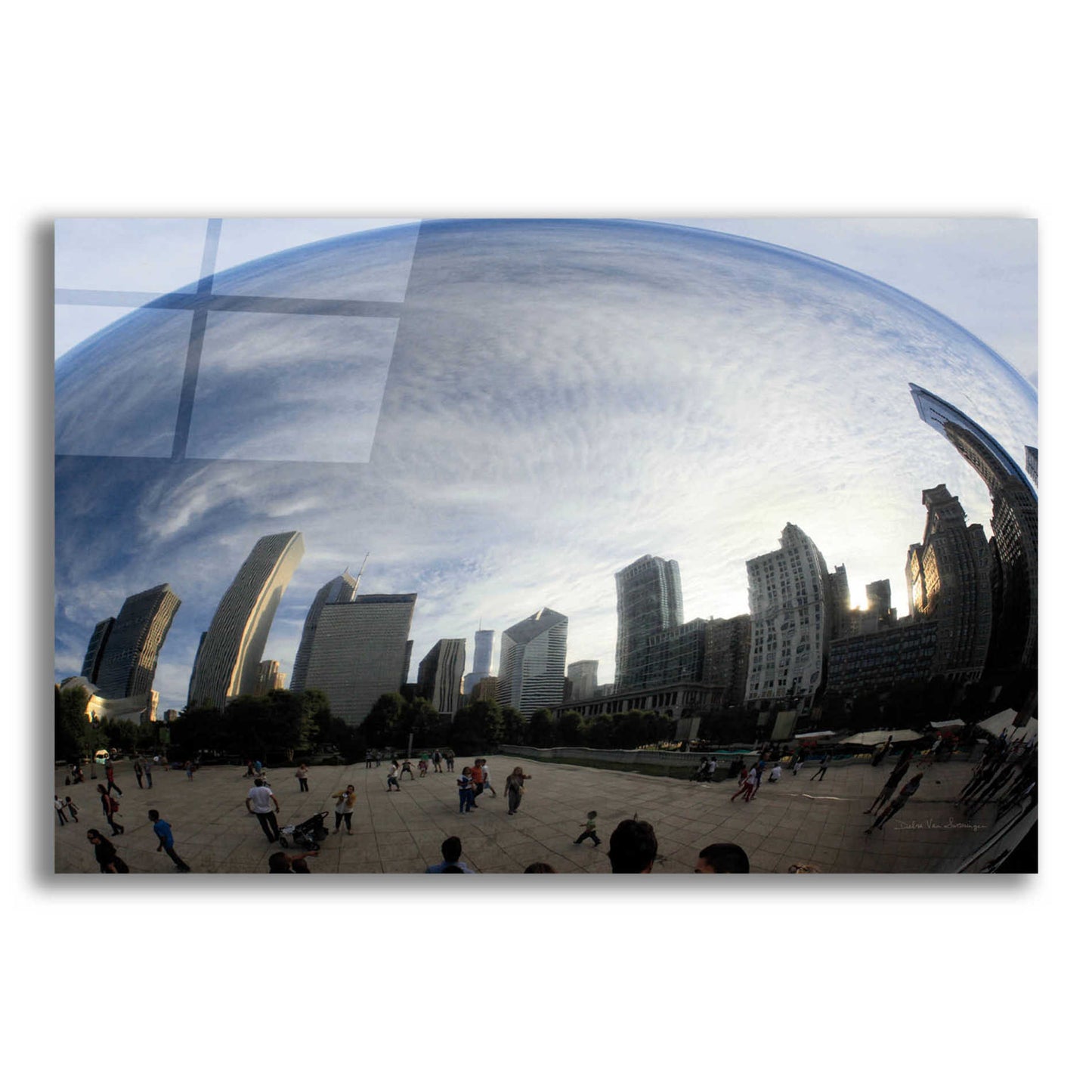 Epic Art 'The Bean Chicago' by Debra Van Swearingen, Acrylic Glass Wall Art,16x12