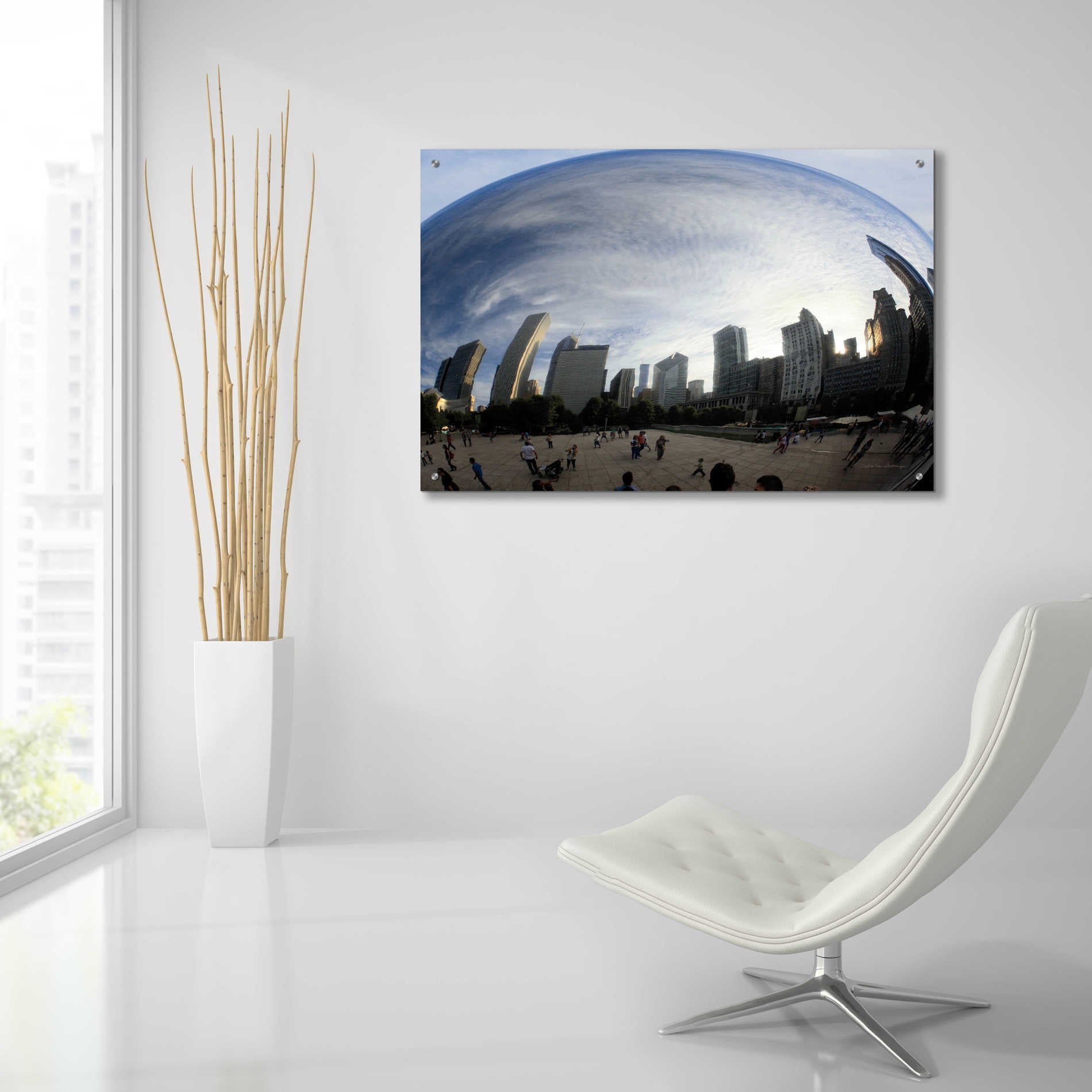 Epic Art 'The Bean Chicago' by Debra Van Swearingen, Acrylic Glass Wall Art,36x24