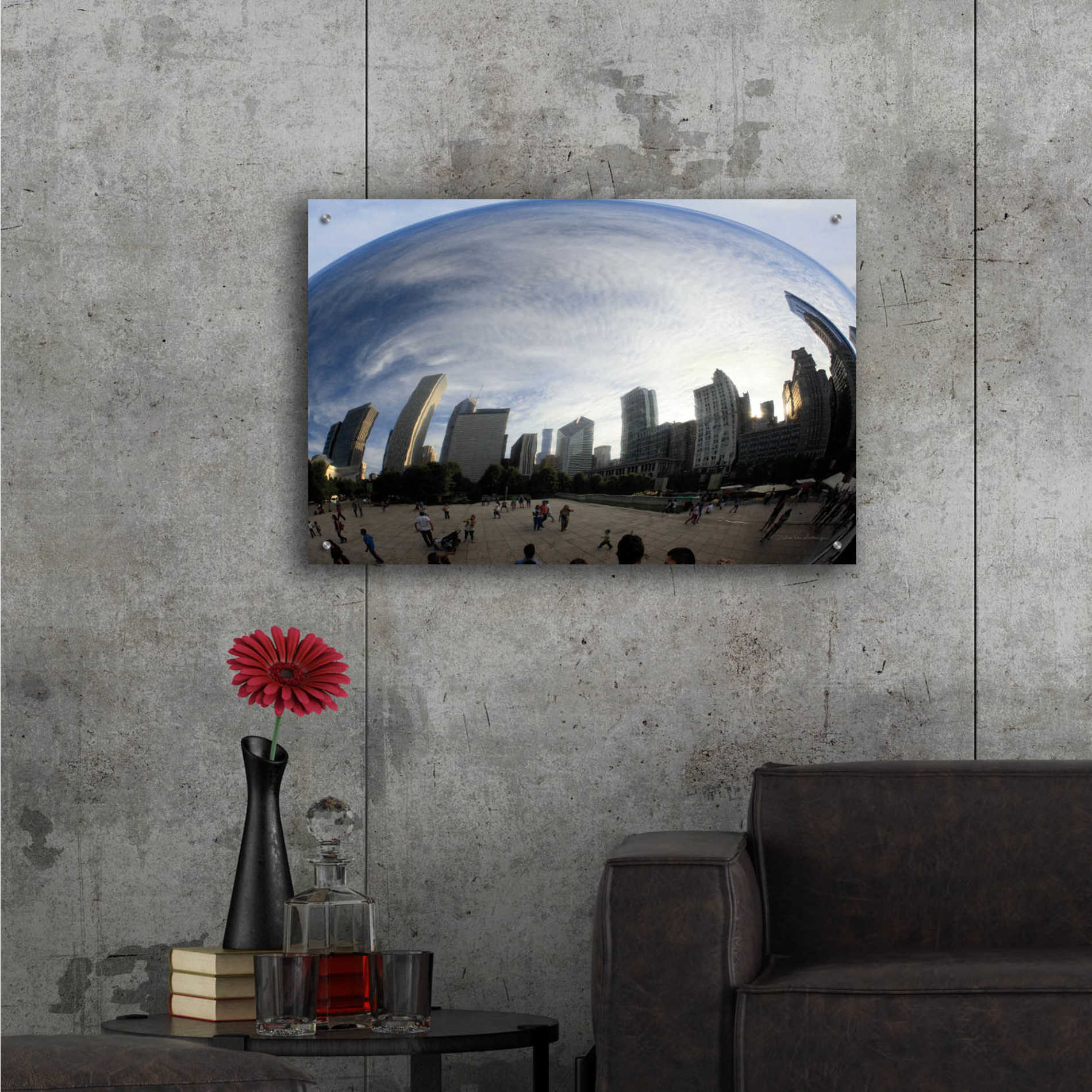 Epic Art 'The Bean Chicago' by Debra Van Swearingen, Acrylic Glass Wall Art,36x24