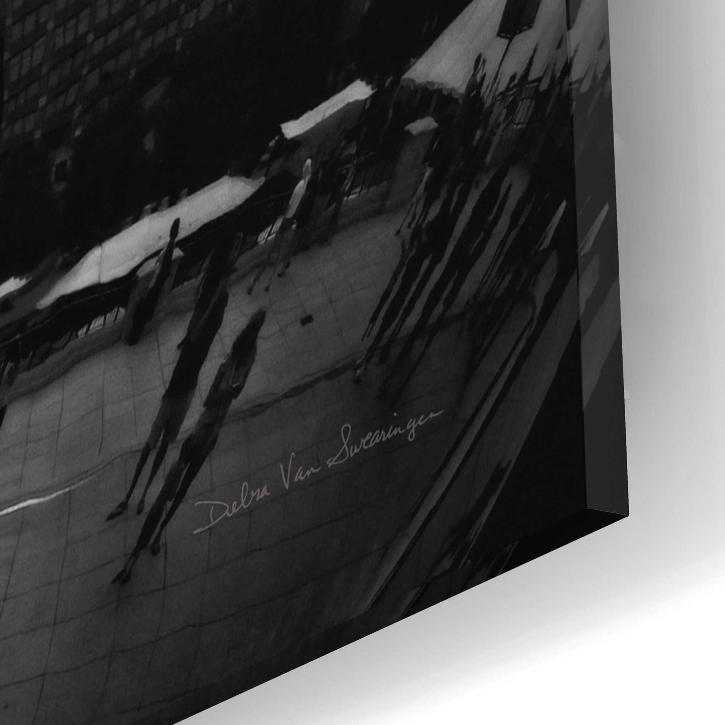 Epic Art 'The Bean Chicago BW' by Debra Van Swearingen, Acrylic Glass Wall Art,16x12