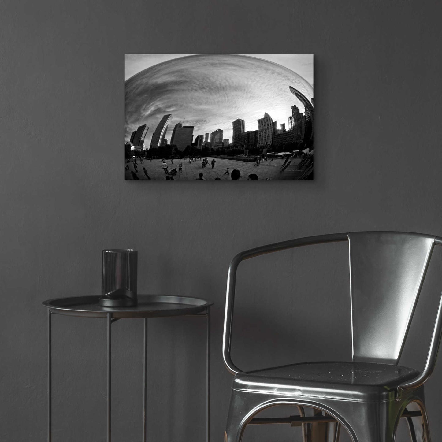 Epic Art 'The Bean Chicago BW' by Debra Van Swearingen, Acrylic Glass Wall Art,24x16