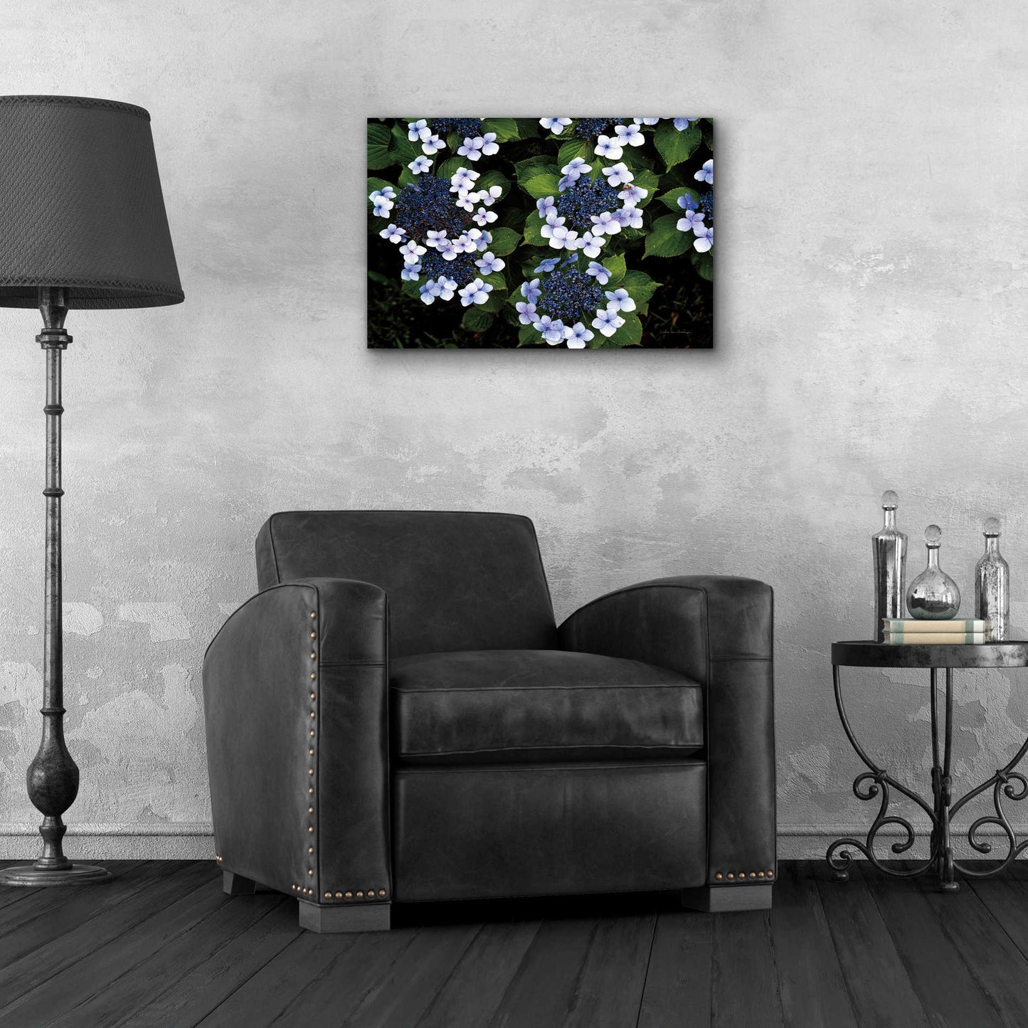 Epic Art 'Hydrangeas Opening' by Debra Van Swearingen, Acrylic Glass Wall Art,24x16