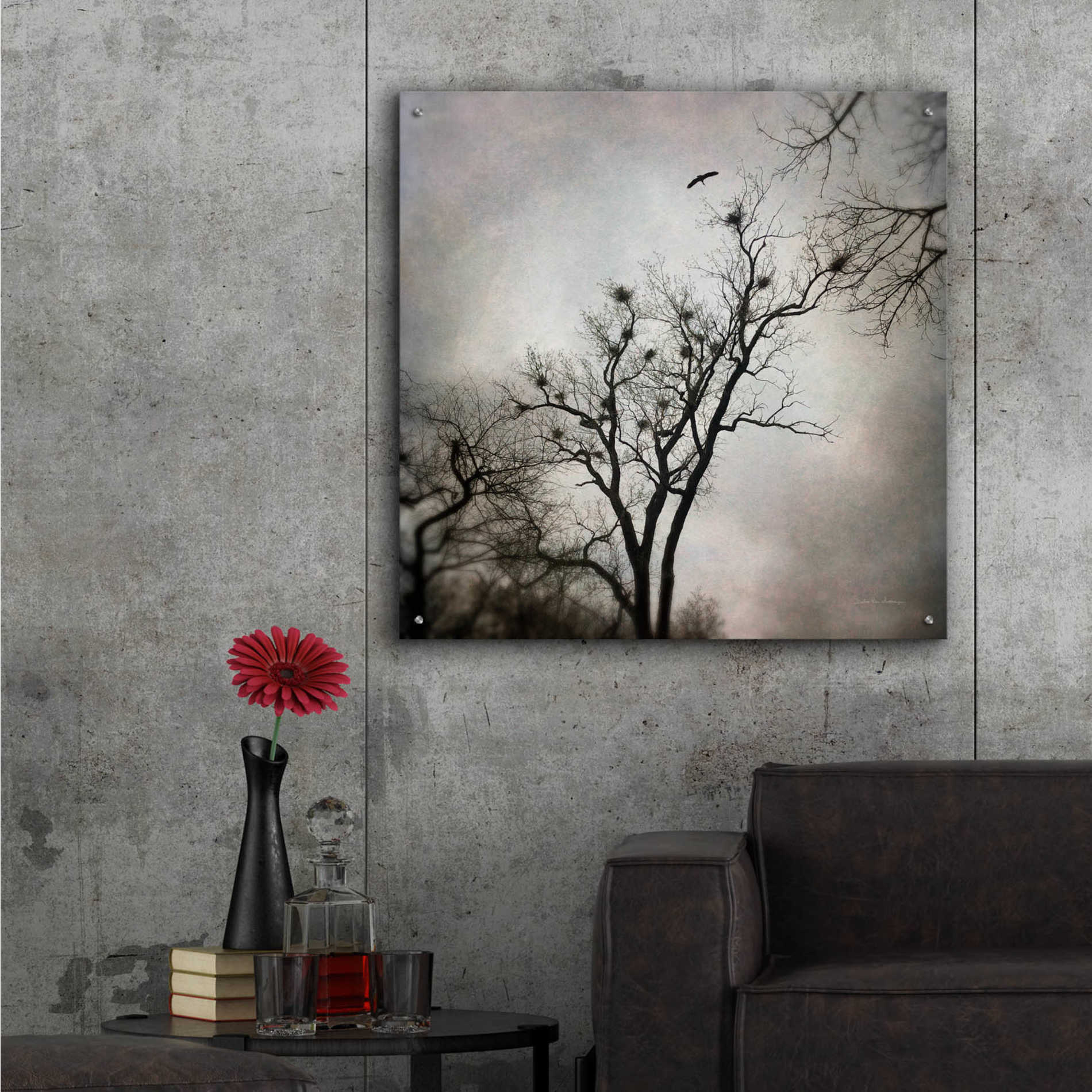 Epic Art 'The Heron Rookery' by Debra Van Swearingen, Acrylic Glass Wall Art,36x36