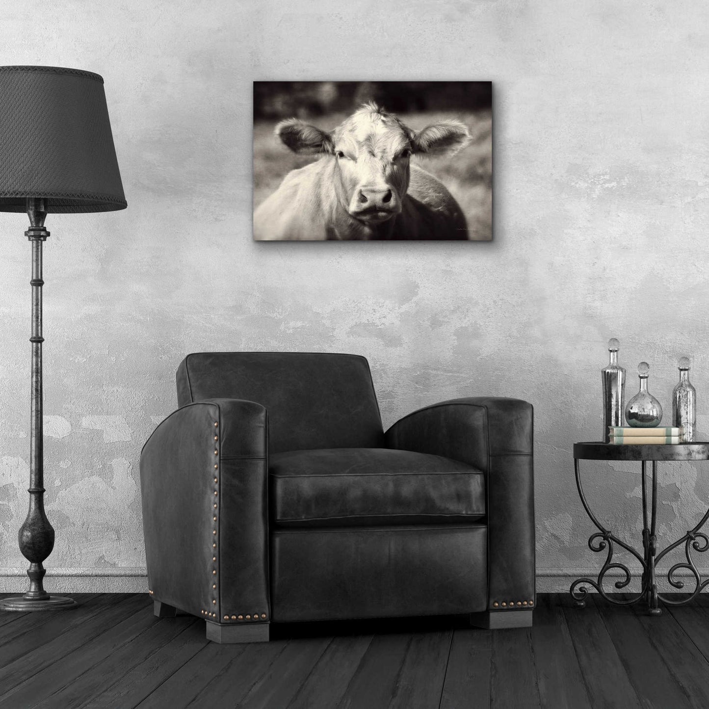 Epic Art 'Pasture Cow' by Debra Van Swearingen, Acrylic Glass Wall Art,24x16