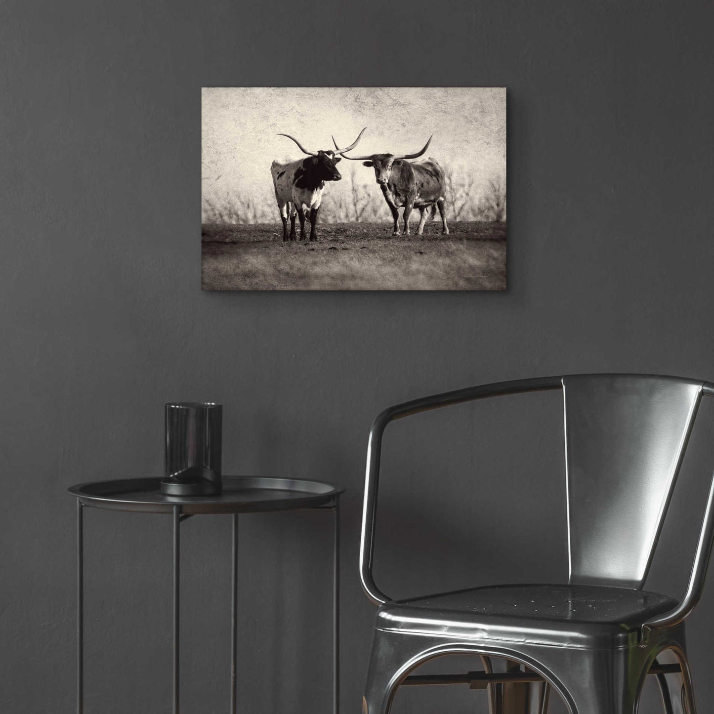 Epic Art 'Texas Longhorns' by Debra Van Swearingen, Acrylic Glass Wall Art,24x16