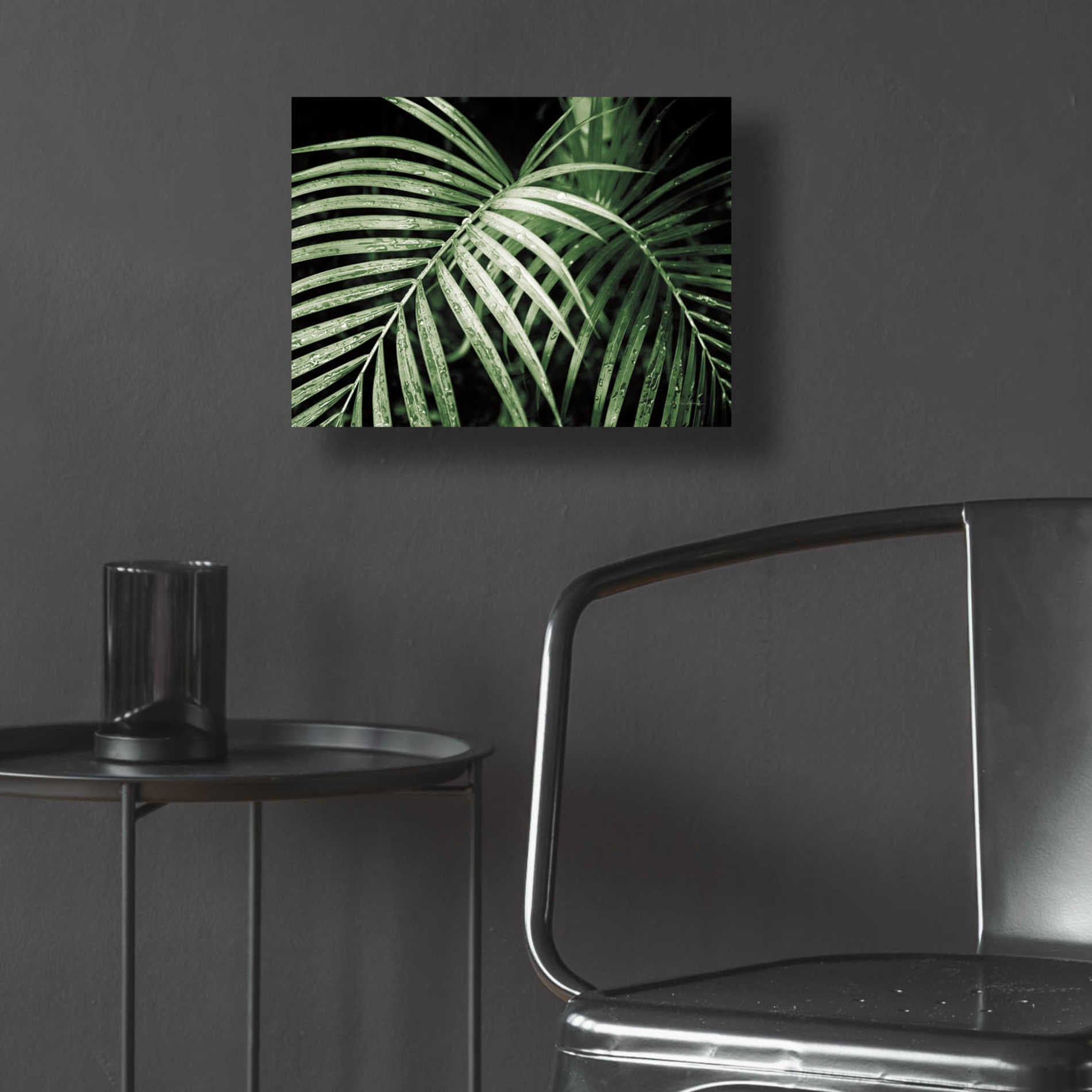 Epic Art 'Palm Fronds Green' by Debra Van Swearingen, Acrylic Glass Wall Art,16x12