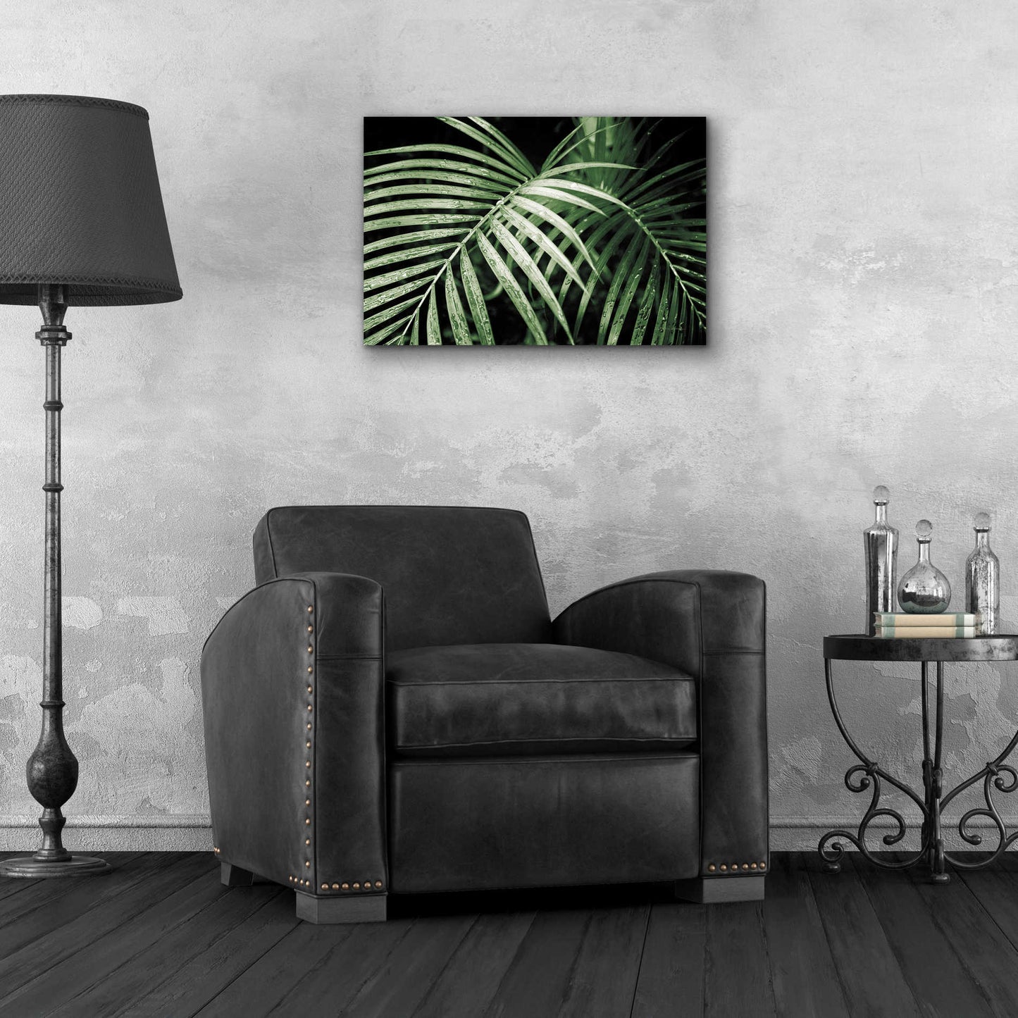 Epic Art 'Palm Fronds Green' by Debra Van Swearingen, Acrylic Glass Wall Art,24x16