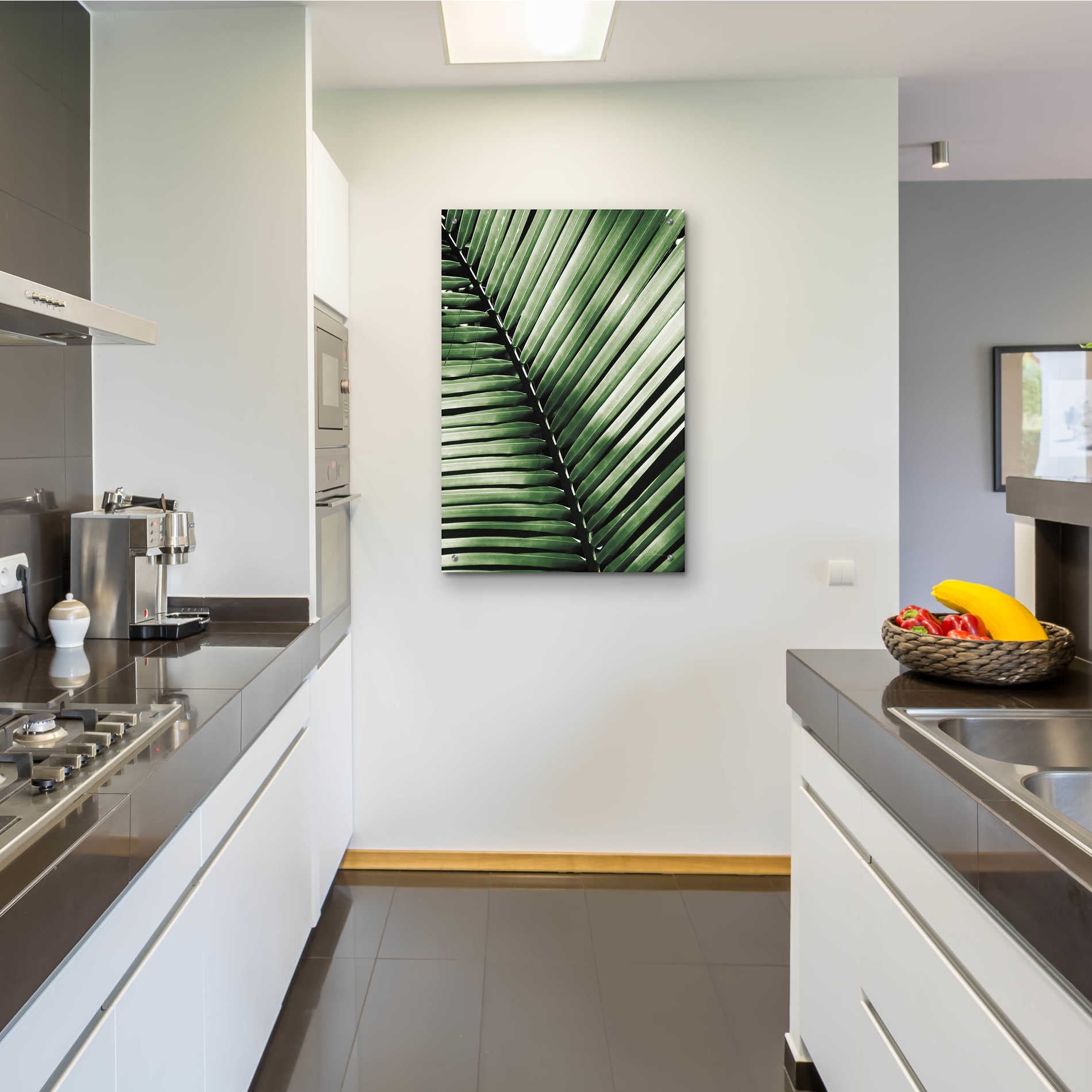 Epic Art 'Palm Frond I Green' by Debra Van Swearingen, Acrylic Glass Wall Art,24x36