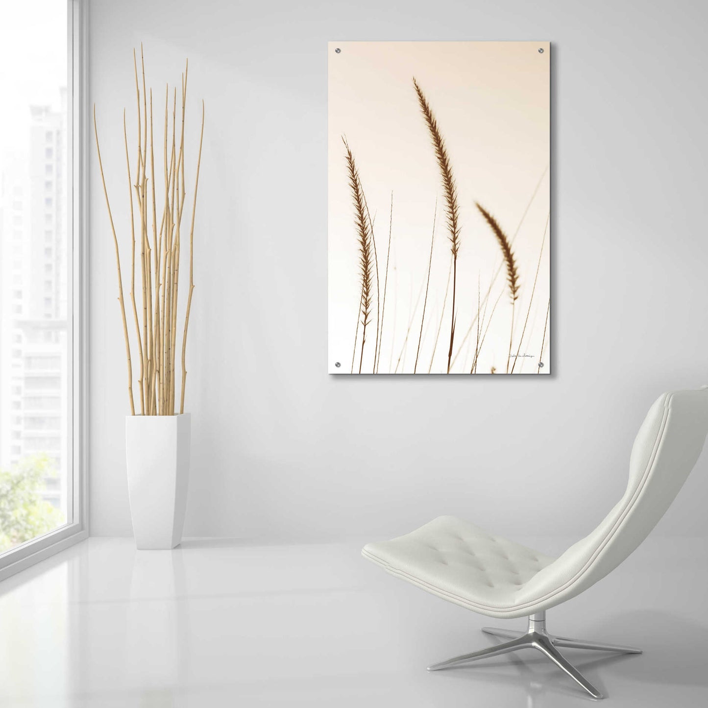 Epic Art 'Field Grasses IV Sepia' by Debra Van Swearingen, Acrylic Glass Wall Art,24x36