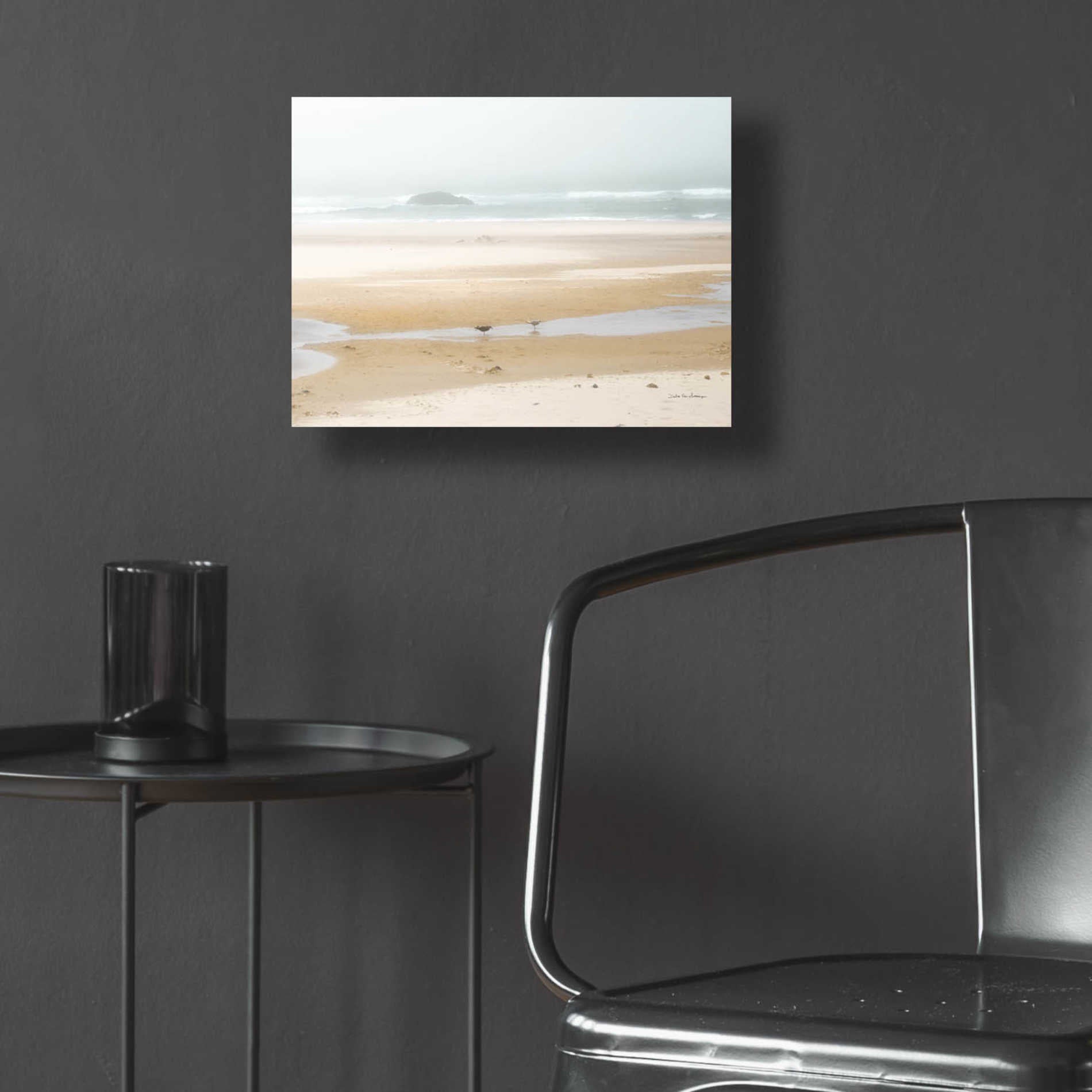 Epic Art 'Cold Beach I' by Debra Van Swearingen, Acrylic Glass Wall Art,16x12