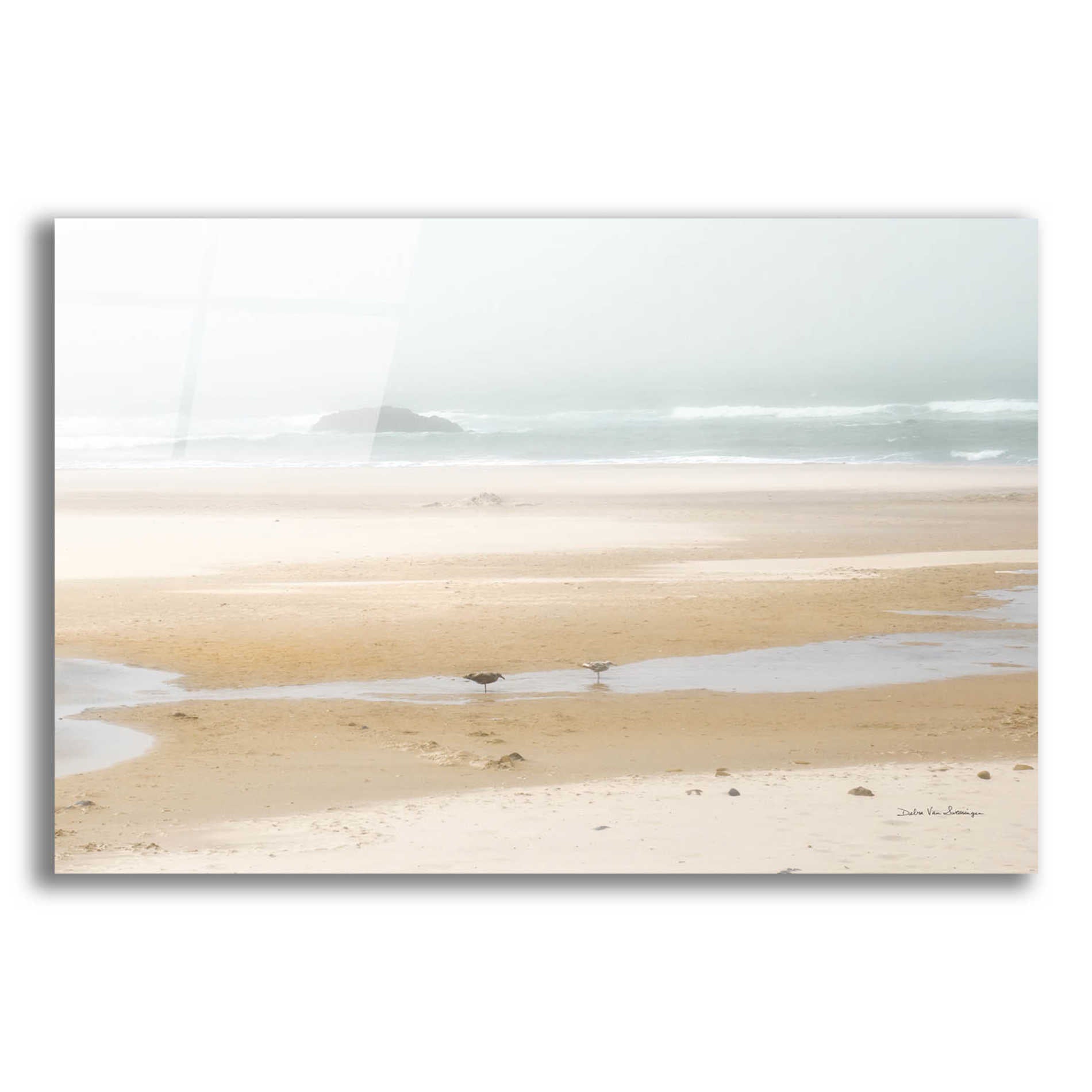 Epic Art 'Cold Beach I' by Debra Van Swearingen, Acrylic Glass Wall Art,16x12