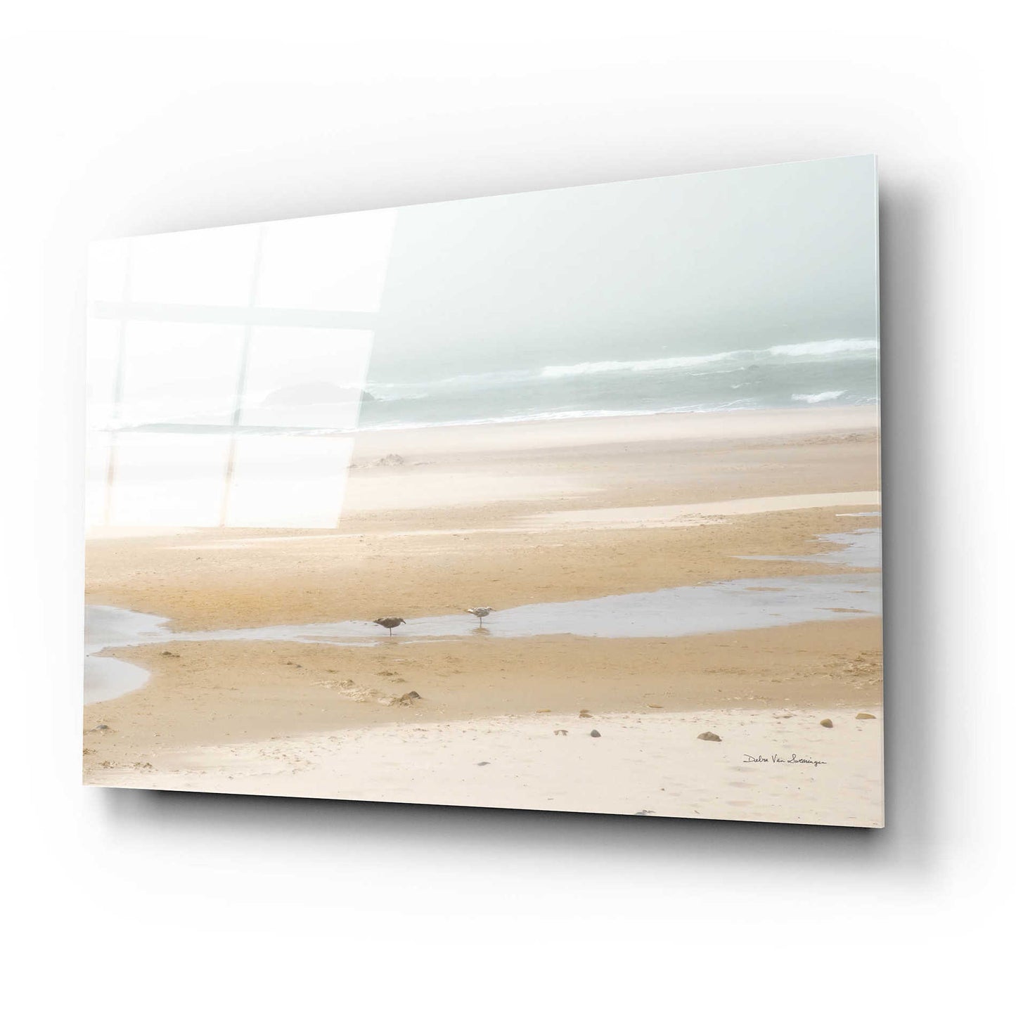 Epic Art 'Cold Beach I' by Debra Van Swearingen, Acrylic Glass Wall Art,24x16