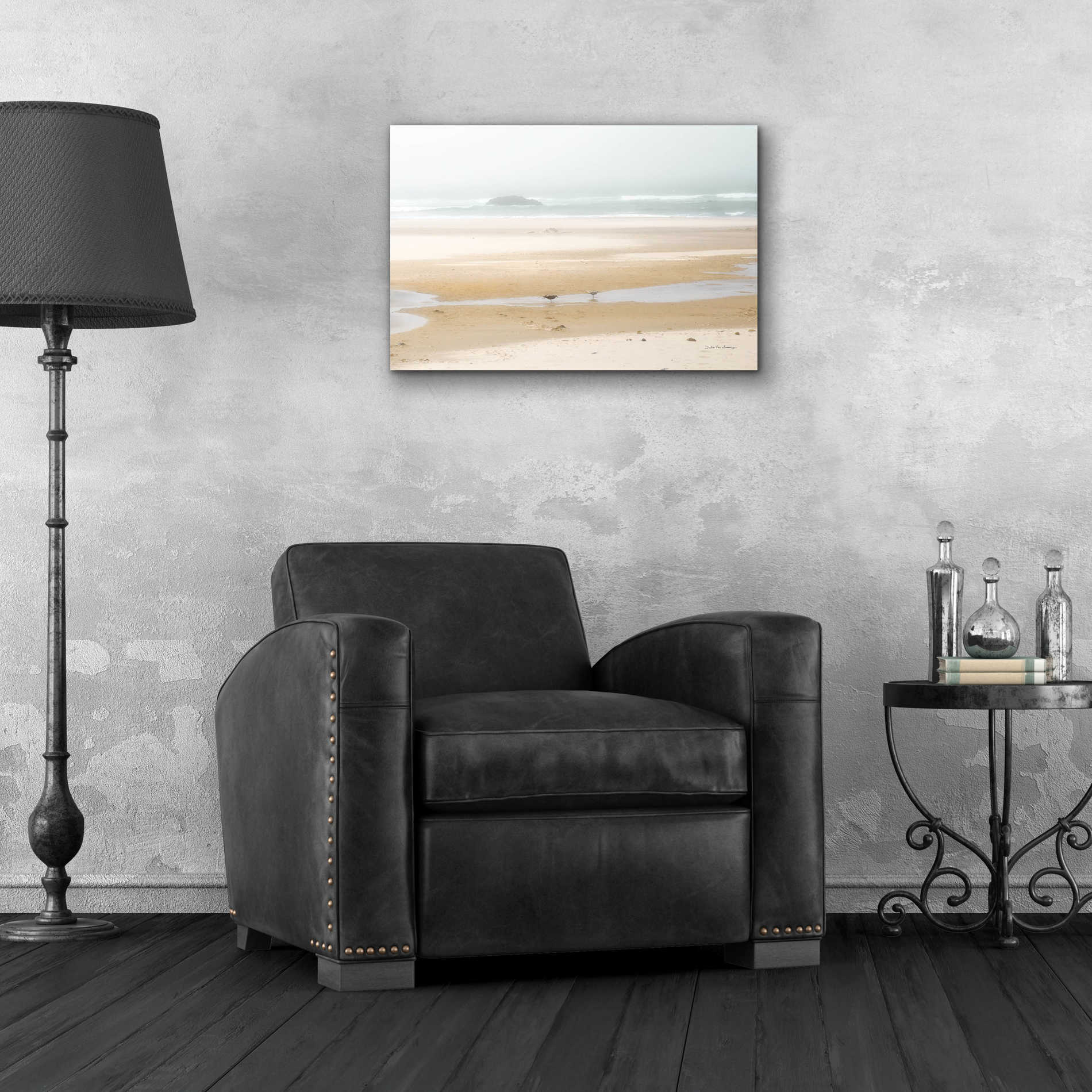 Epic Art 'Cold Beach I' by Debra Van Swearingen, Acrylic Glass Wall Art,24x16