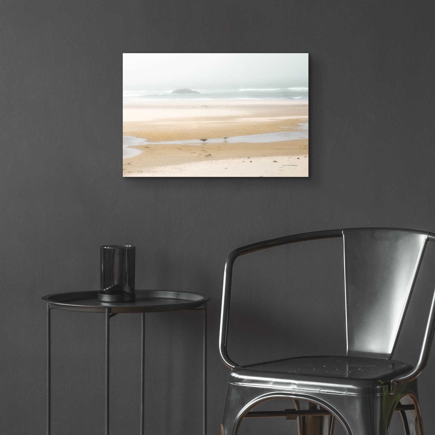 Epic Art 'Cold Beach I' by Debra Van Swearingen, Acrylic Glass Wall Art,24x16