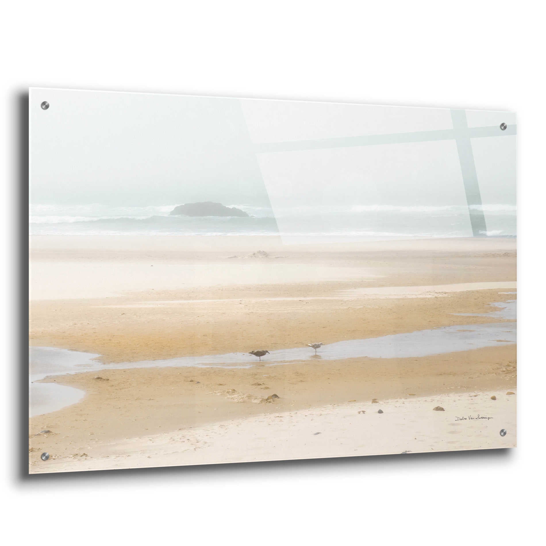 Epic Art 'Cold Beach I' by Debra Van Swearingen, Acrylic Glass Wall Art,36x24