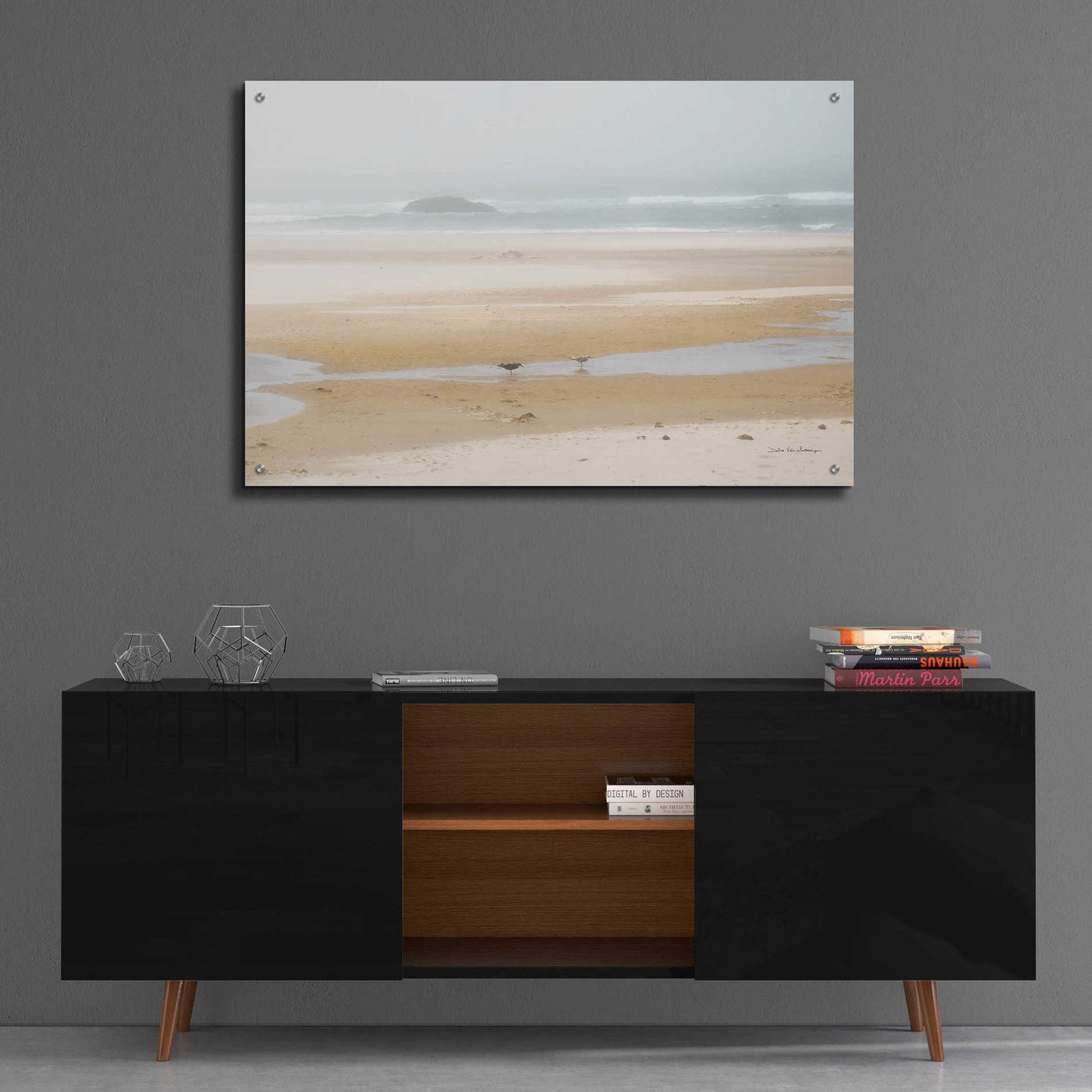 Epic Art 'Cold Beach I' by Debra Van Swearingen, Acrylic Glass Wall Art,36x24