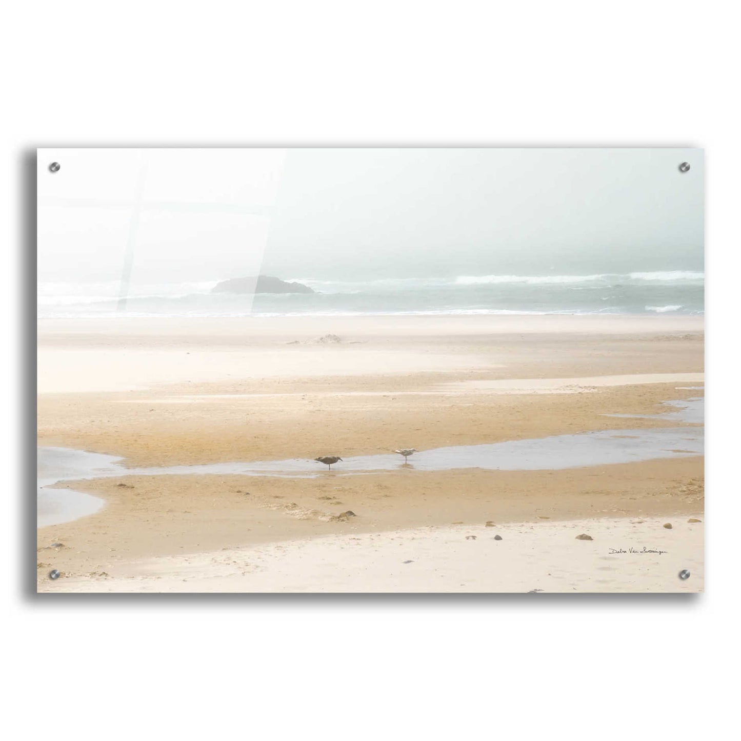 Epic Art 'Cold Beach I' by Debra Van Swearingen, Acrylic Glass Wall Art,36x24