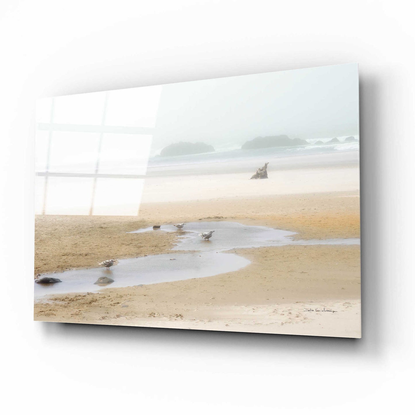 Epic Art 'Cold Beach II' by Debra Van Swearingen, Acrylic Glass Wall Art,16x12