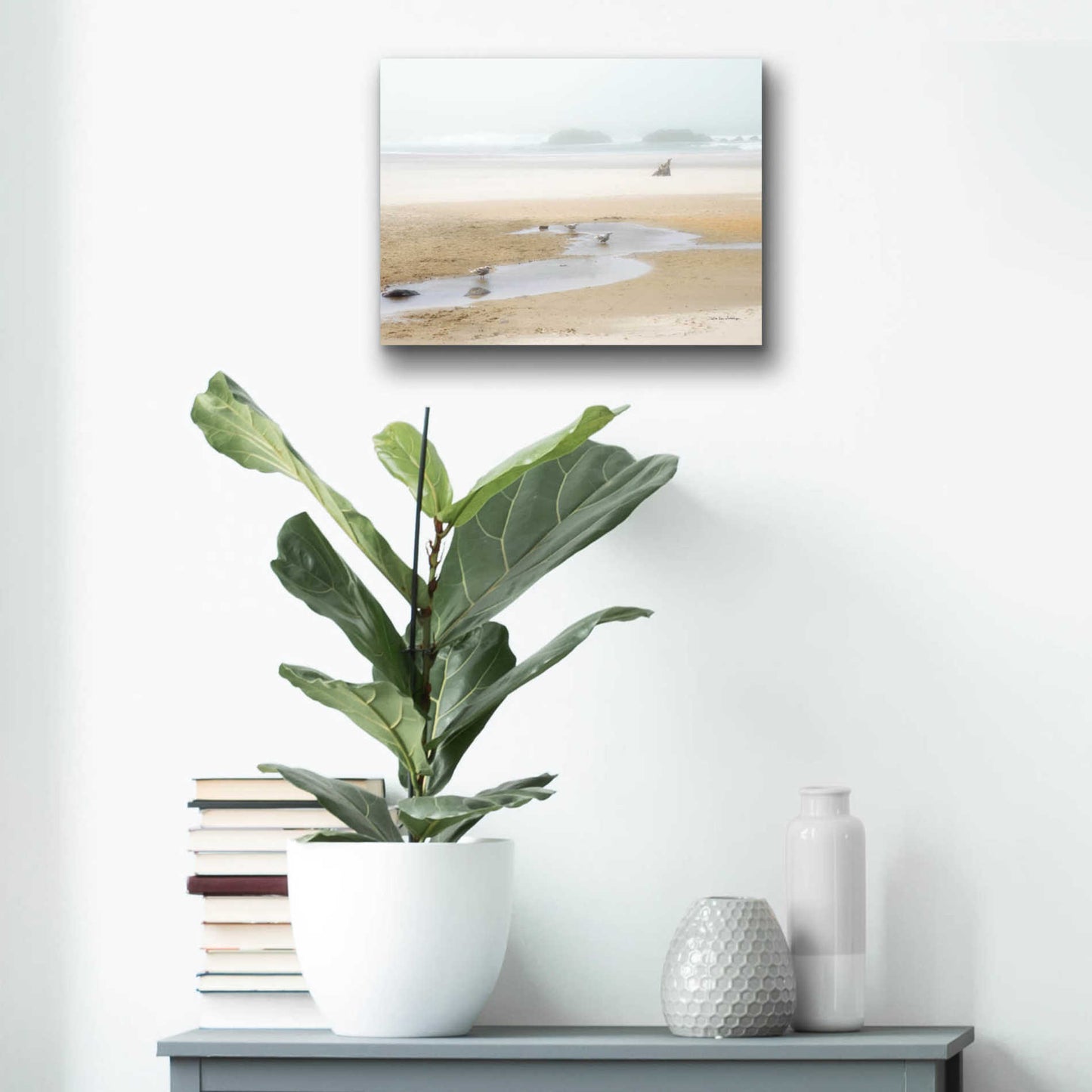 Epic Art 'Cold Beach II' by Debra Van Swearingen, Acrylic Glass Wall Art,16x12