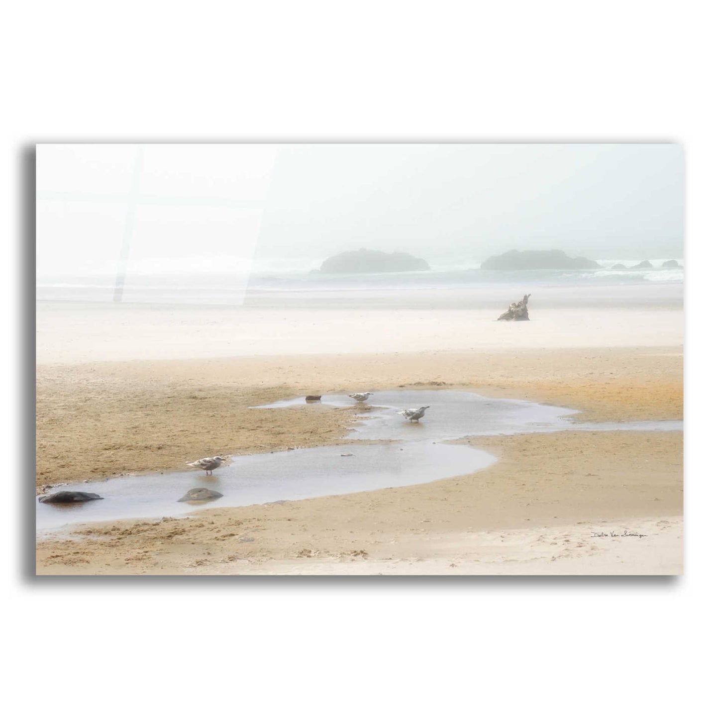 Epic Art 'Cold Beach II' by Debra Van Swearingen, Acrylic Glass Wall Art,16x12