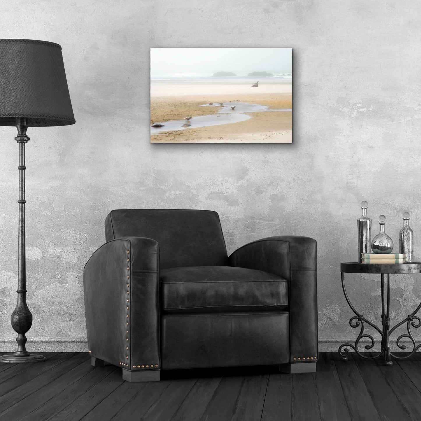 Epic Art 'Cold Beach II' by Debra Van Swearingen, Acrylic Glass Wall Art,24x16