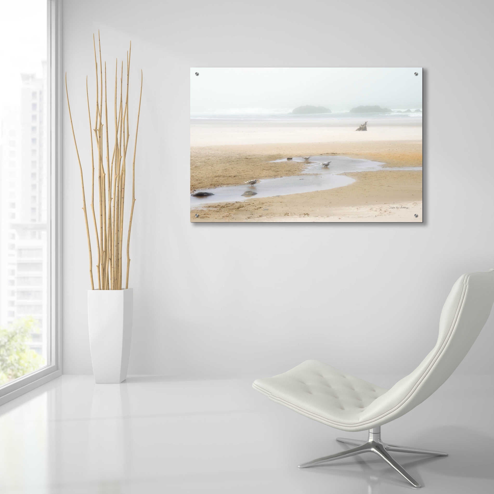 Epic Art 'Cold Beach II' by Debra Van Swearingen, Acrylic Glass Wall Art,36x24