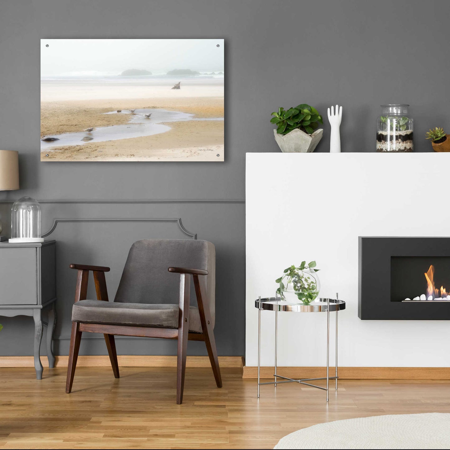 Epic Art 'Cold Beach II' by Debra Van Swearingen, Acrylic Glass Wall Art,36x24