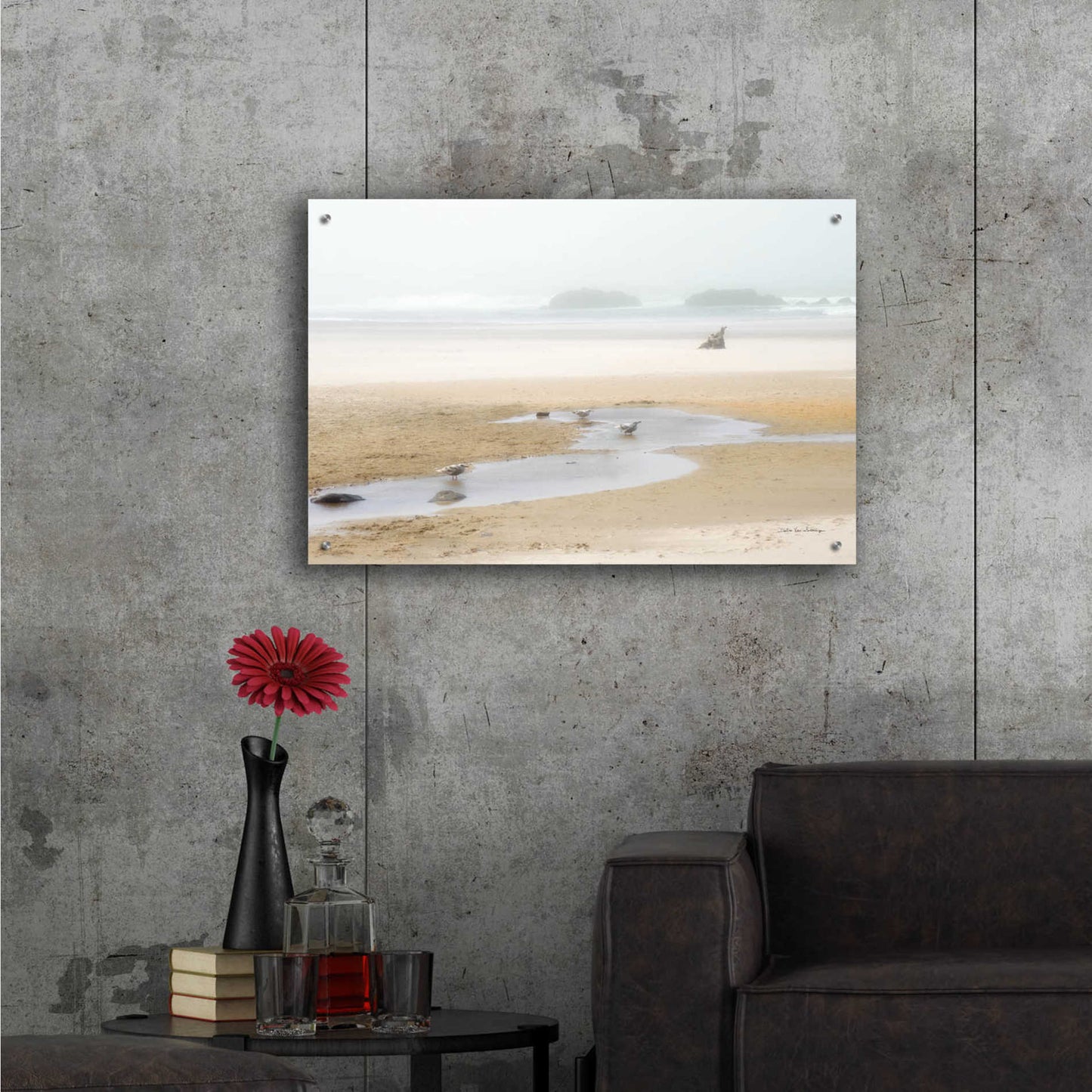 Epic Art 'Cold Beach II' by Debra Van Swearingen, Acrylic Glass Wall Art,36x24